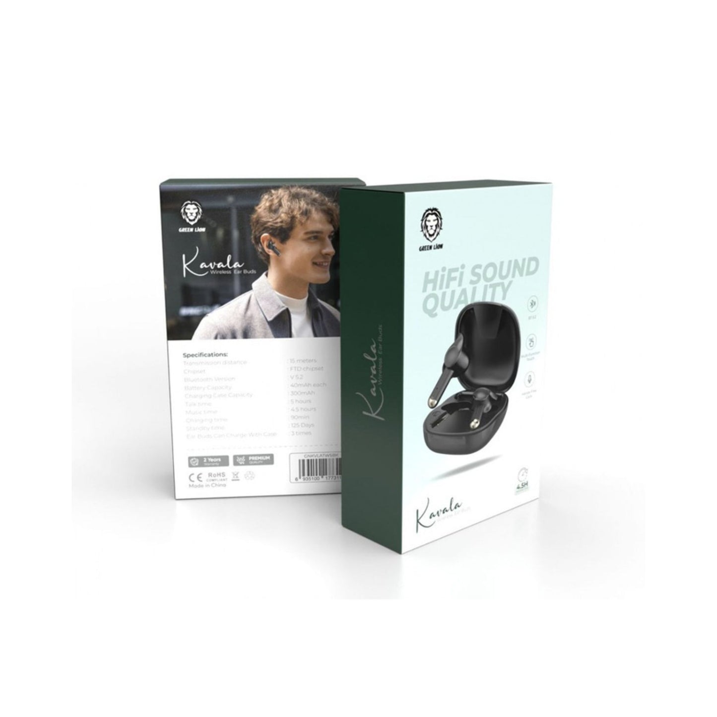 Green Lion Kavala Wireless Earbuds_Black