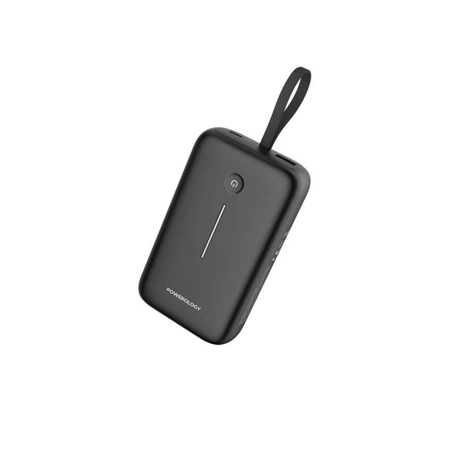 Powerology 20000mAh Power Bank with Detachable USB-C Wire, 30W Power Delivery, 3-Device Charging, Long Time Standby, Universal Phone Compatibility, Built-in Safeguards - Black