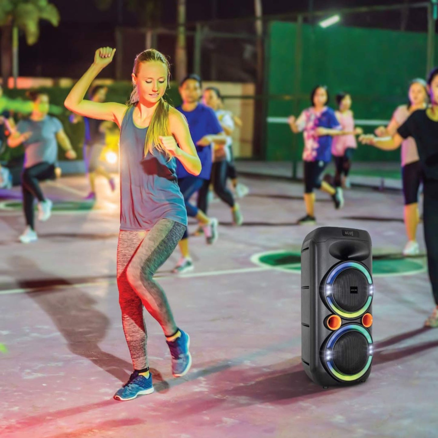 Green Lion PartyLife 400 Bluetooth Speaker with Bluetooth Version 5.0, Light Show and Deep Bass - Black