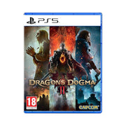 Game case for 'Dragon's Dogma II' on PS5 with characters and Capcom logo.