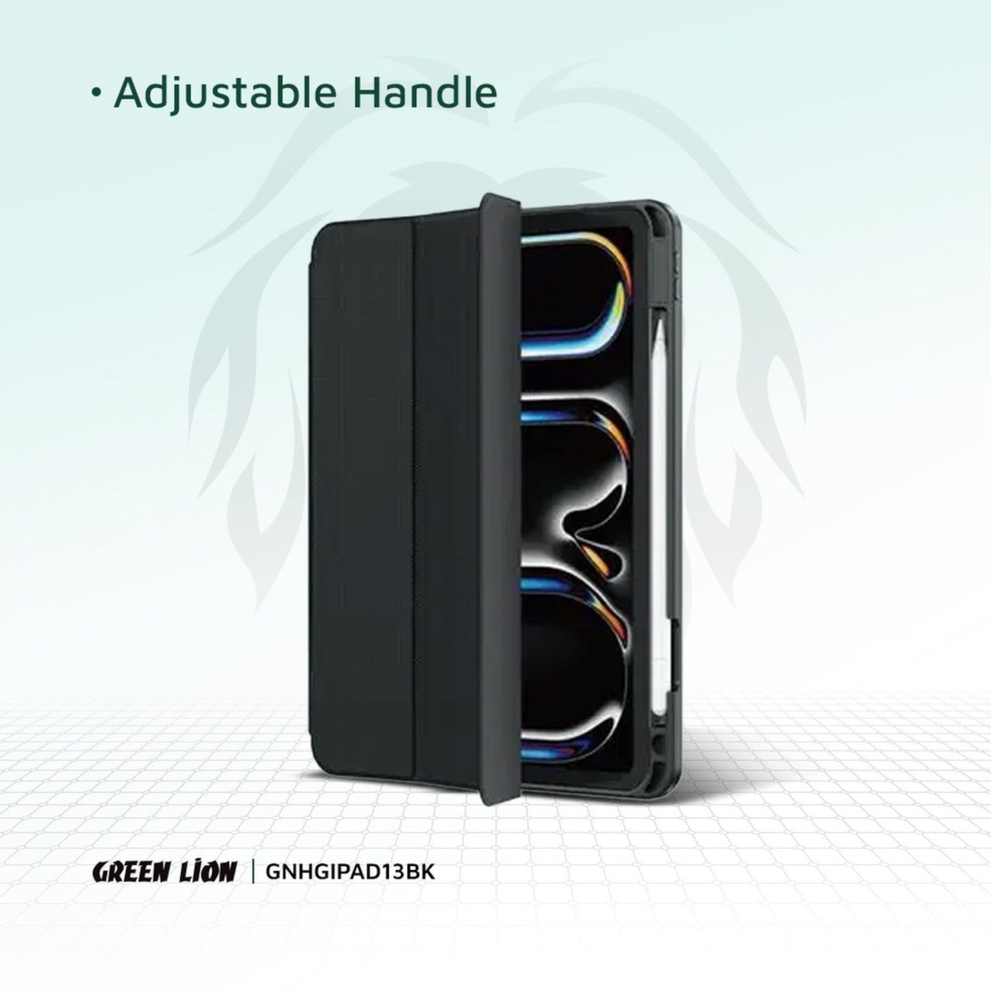 Green Lion Hogo Premium Case with Pencil Holder - Black - iPad Air 13