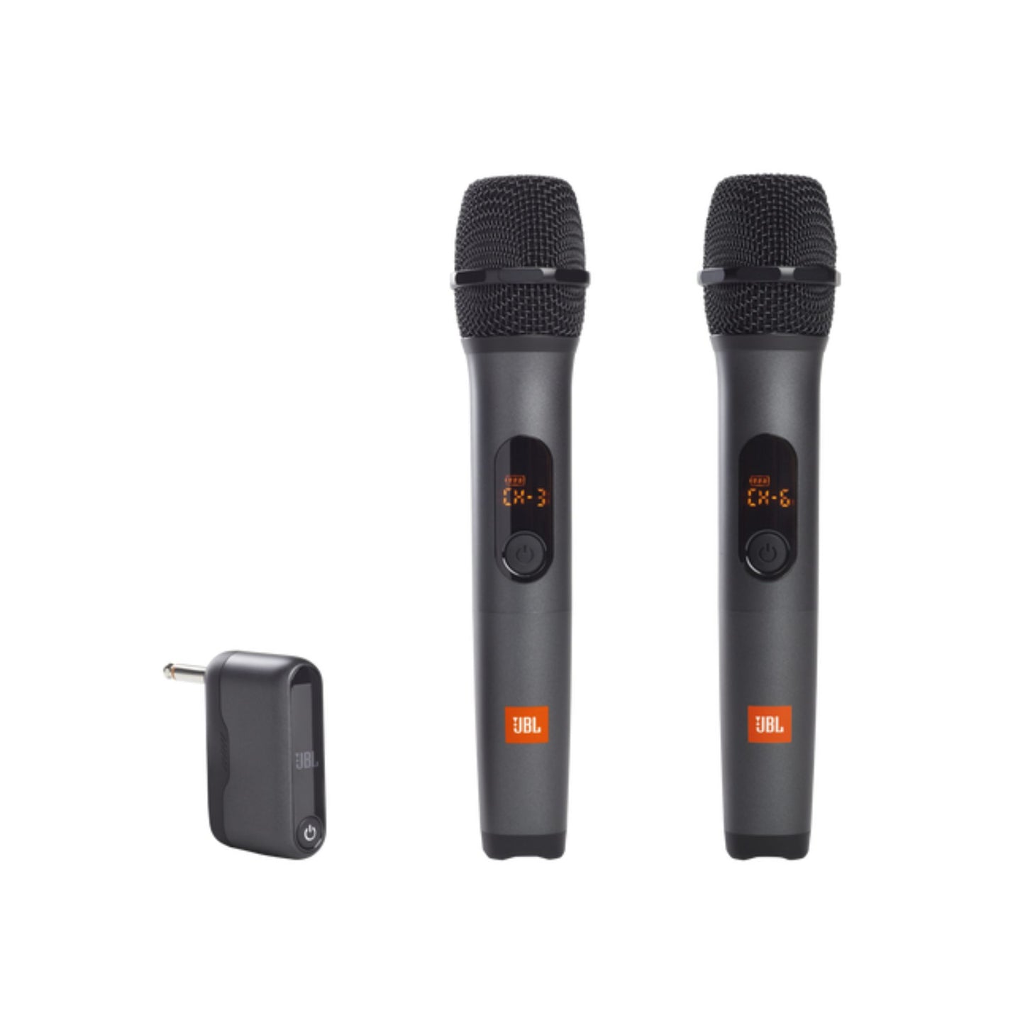 JBL Wireless 2 Microphone System, High Vocal Quality, Rechargeable UHF Dual Channel Wireless Receiver, 6H of Playtime, Plug and Play, Replaceable AA Batteries - Black, JBLWIRELESSMIC, Bluetooth