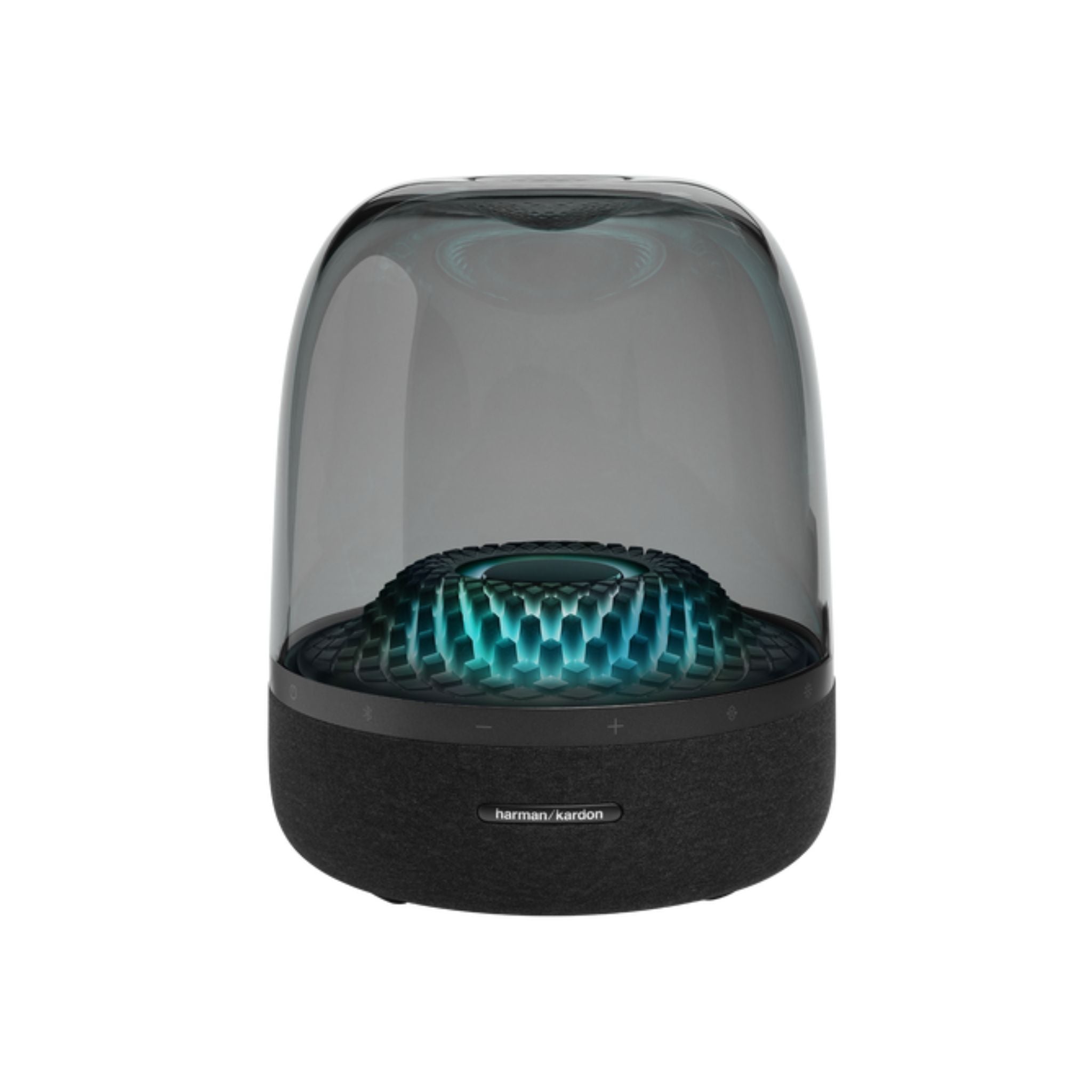 Harman Kardon Aura Studio 4 Wireless Stereo Speaker, Superior Sound performance, Unique diamond-effect lighting that dances to the music - Black