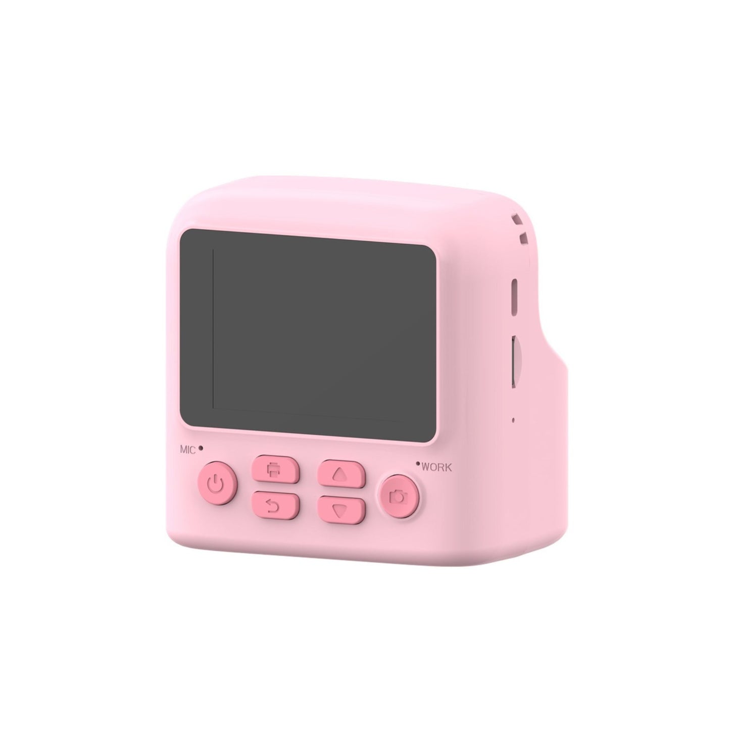 Porodo Lifestyle Kids 10000mAh Print Camera with 320 x 240 Screen Resolution, Type-C Charging Port, 2.4" Wide Screen, Built-in Games, 12MP Image Resolution, Built-in Fill Light - Pink