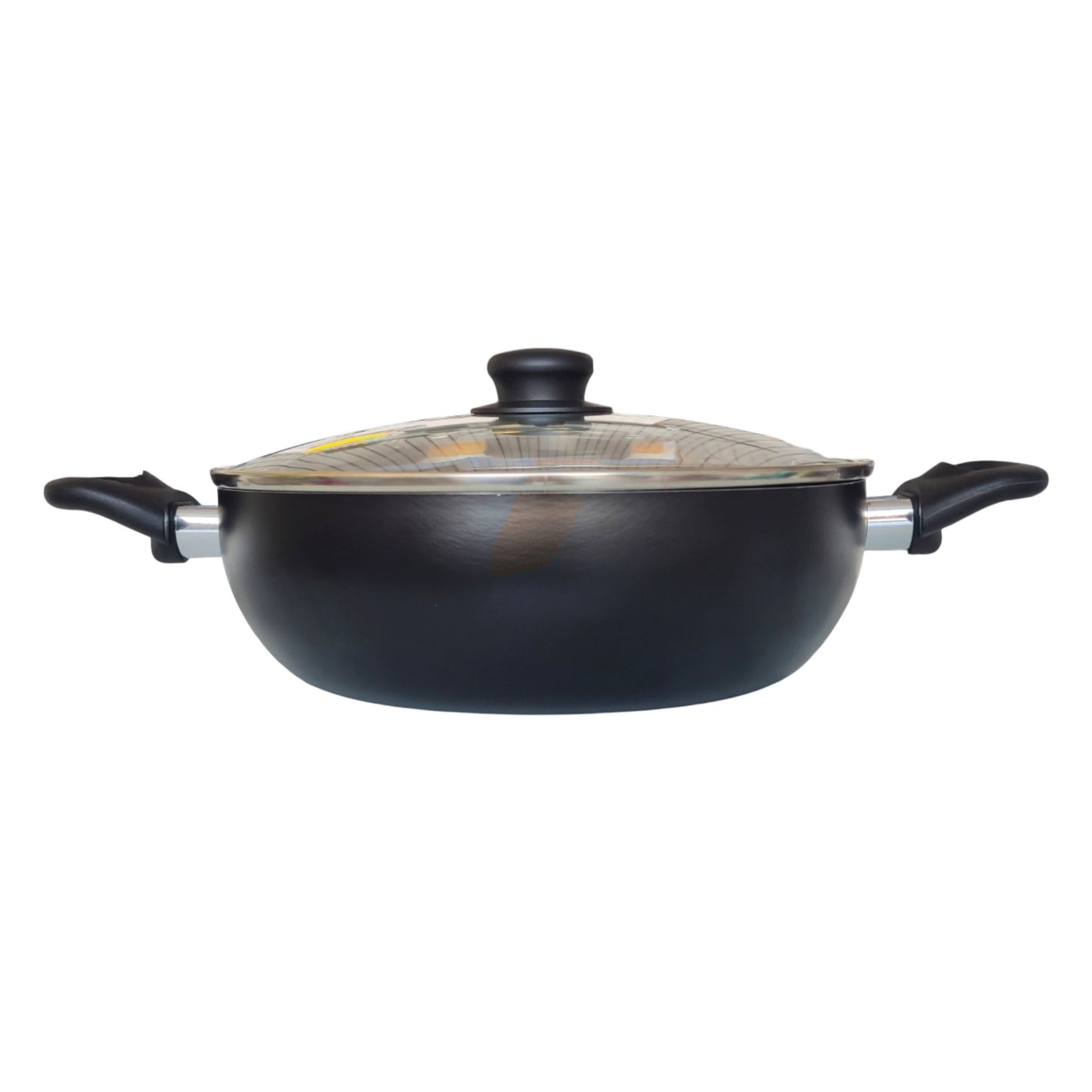 HENLEE Kadai With Glass Lid 26CM_NH7426