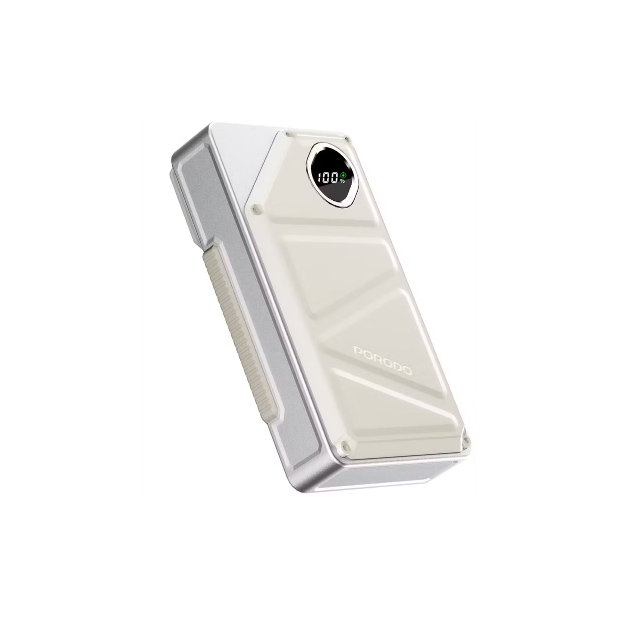 Porodo Power Bank 2x Type-C, 20000mAh, 2.4A Lightning, 22.5W USB-A Output, PD 20W, Digital Display, Simultaneous Charging - White