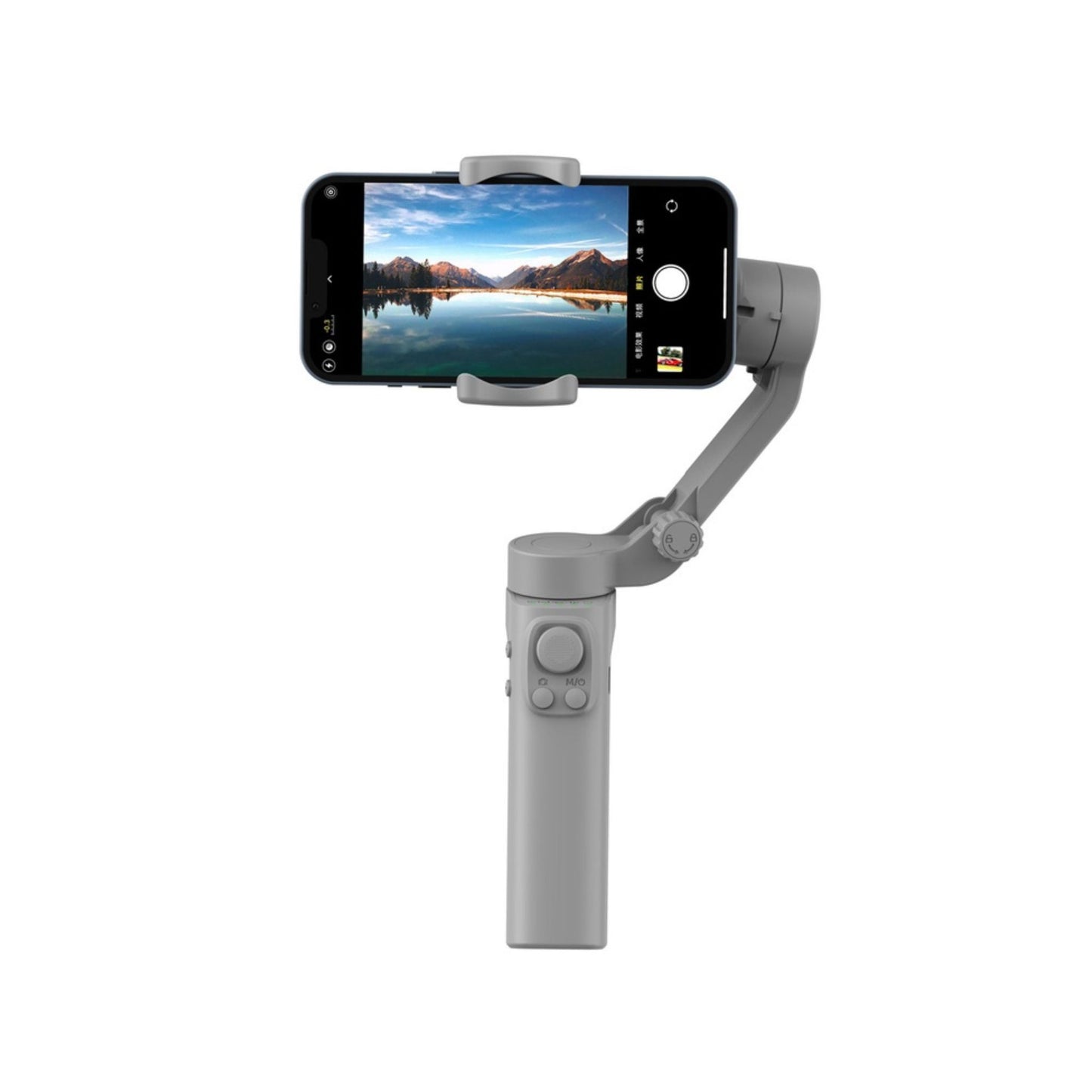 Porodo 3-Axis Gimbal Stabilizer With AI Face & Object Tracking, Rolling, Pitching & Pan Angles, Versatile Sooting Modes, 7 Hrs Continous Working Time, 2200mAh Built In Battery, Android/iOS App- Gray