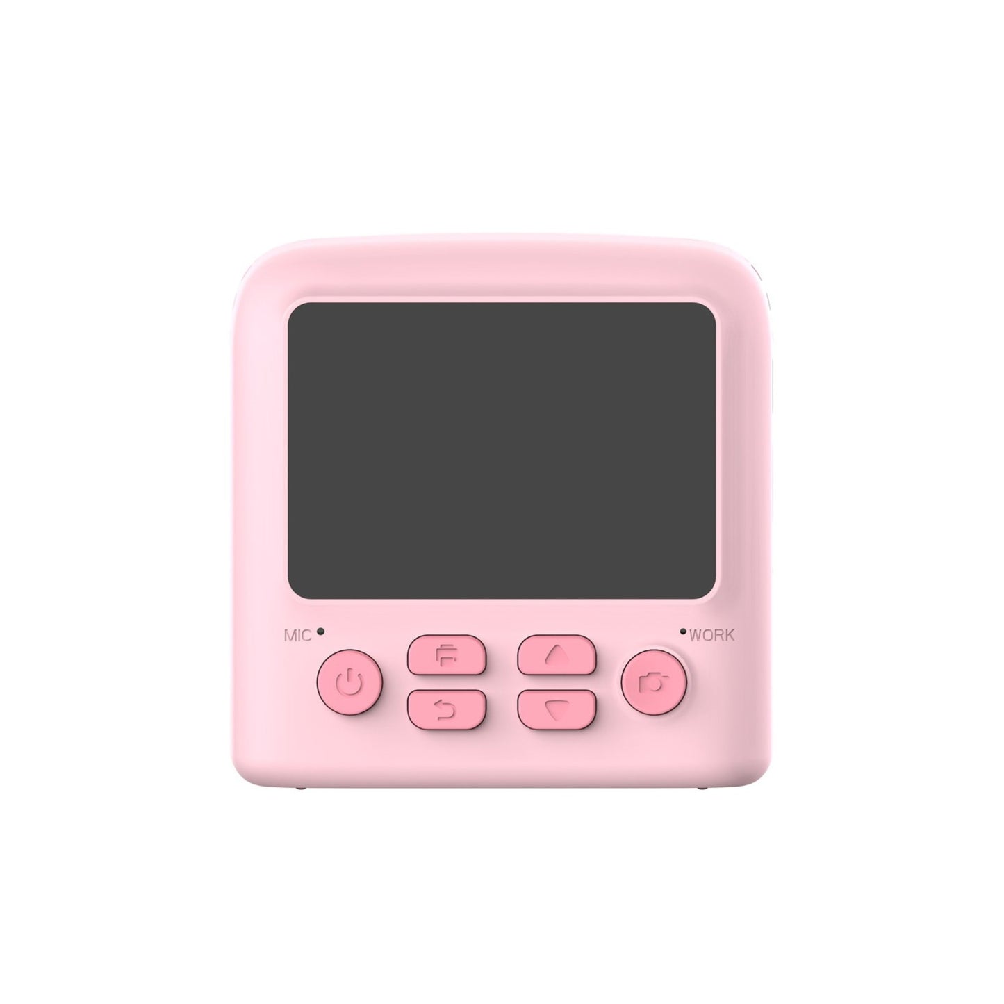 Porodo Lifestyle Kids 10000mAh Print Camera with 320 x 240 Screen Resolution, Type-C Charging Port, 2.4" Wide Screen, Built-in Games, 12MP Image Resolution, Built-in Fill Light - Pink