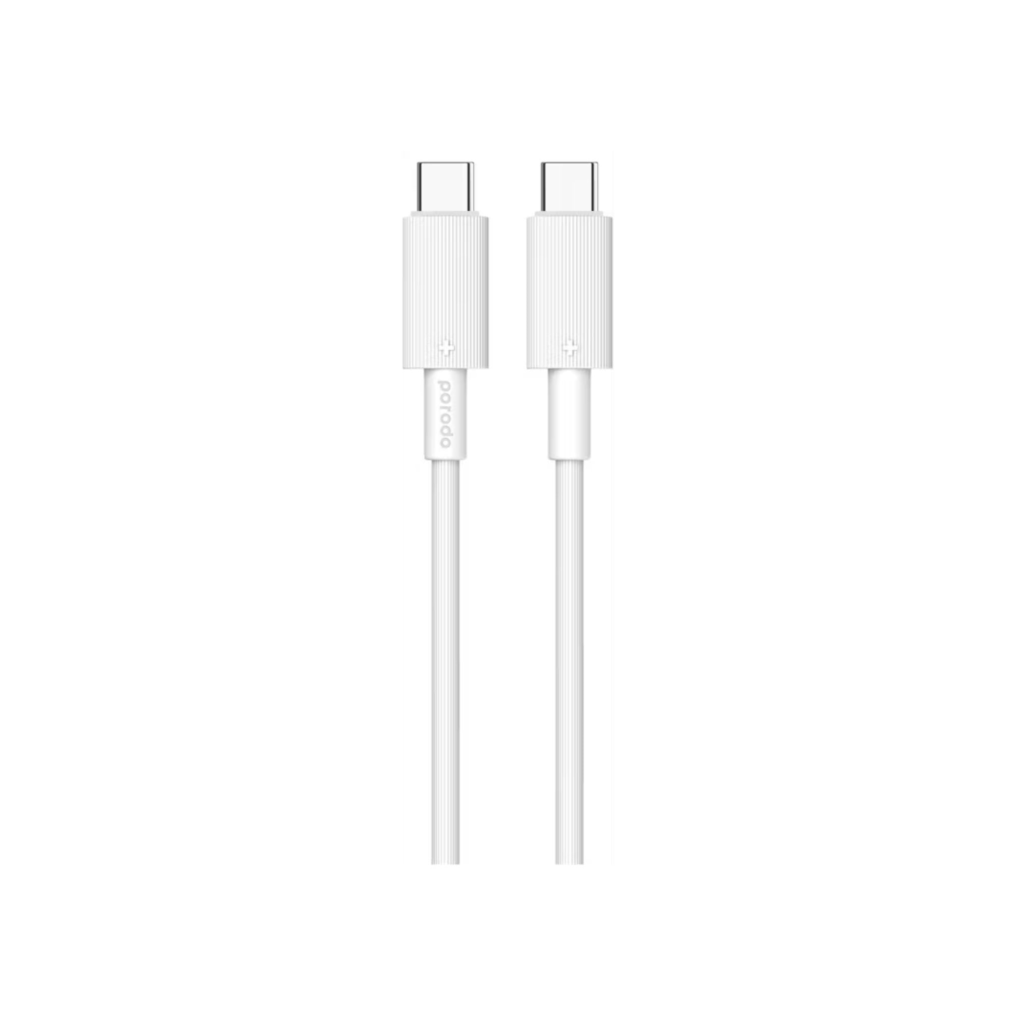 White USB-C adapter on a white background