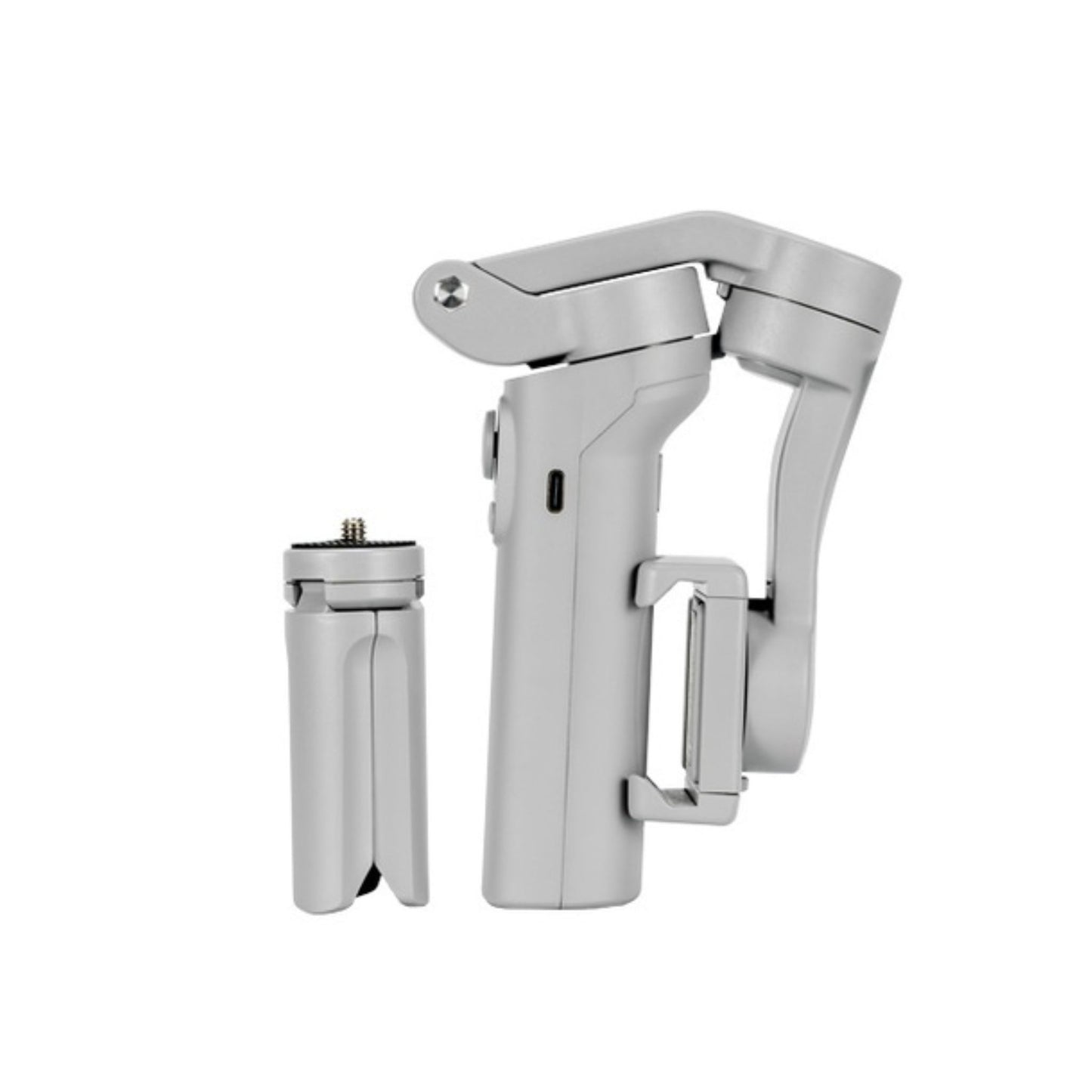 Porodo 3-Axis Gimbal Stabilizer With AI Face & Object Tracking, Rolling, Pitching & Pan Angles, Versatile Sooting Modes, 7 Hrs Continous Working Time, 2200mAh Built In Battery, Android/iOS App- Gray