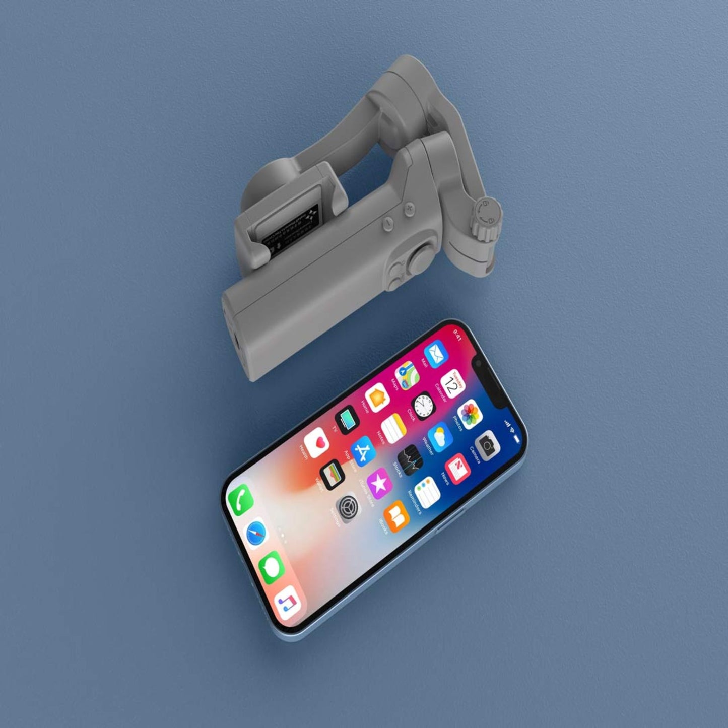 Porodo 3-Axis Gimbal Stabilizer With AI Face & Object Tracking, Rolling, Pitching & Pan Angles, Versatile Sooting Modes, 7 Hrs Continous Working Time, 2200mAh Built In Battery, Android/iOS App- Gray