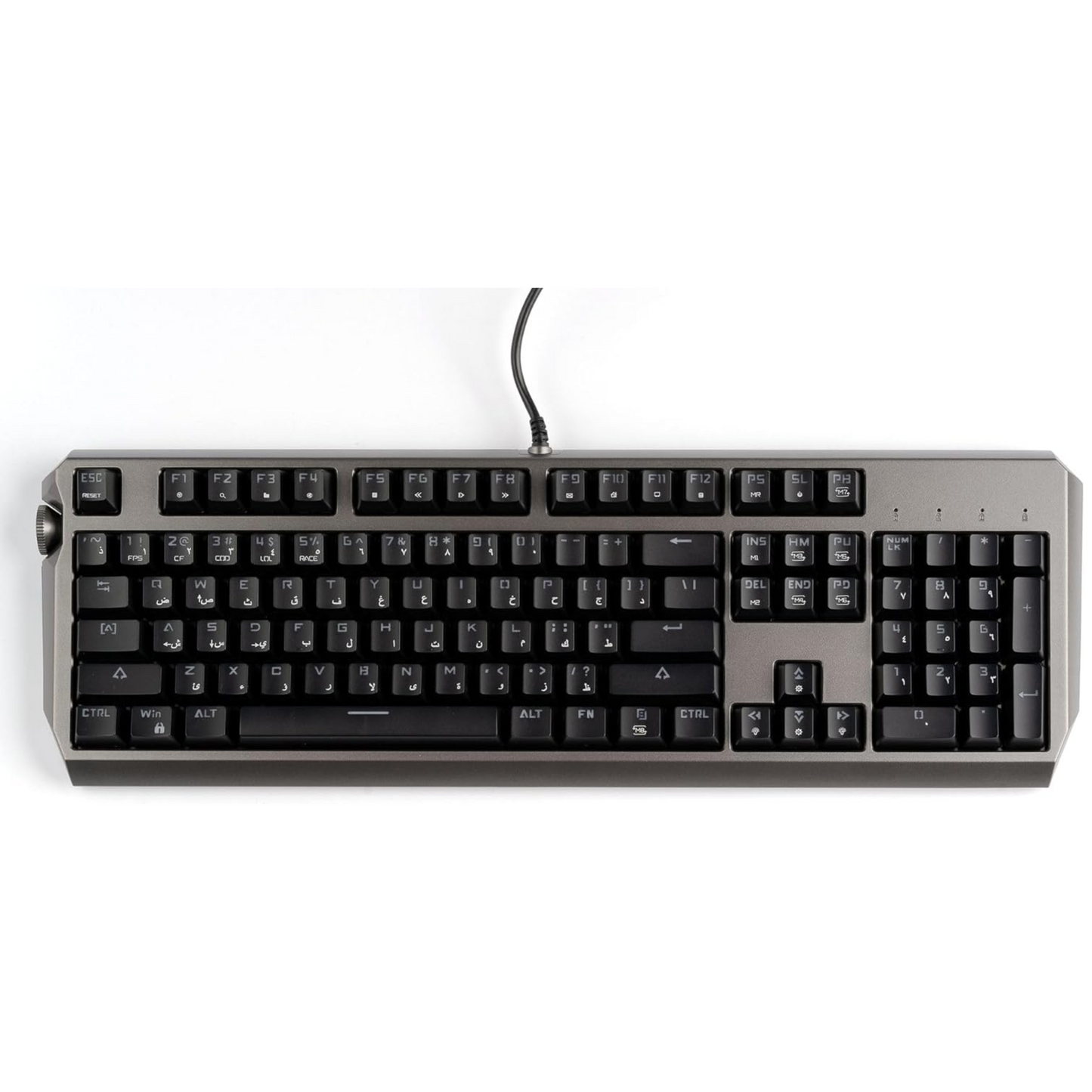 Porodo Gaming Wired Mechanical Gaming Keyboard with Gateron Pro Switch (Blue) - Black