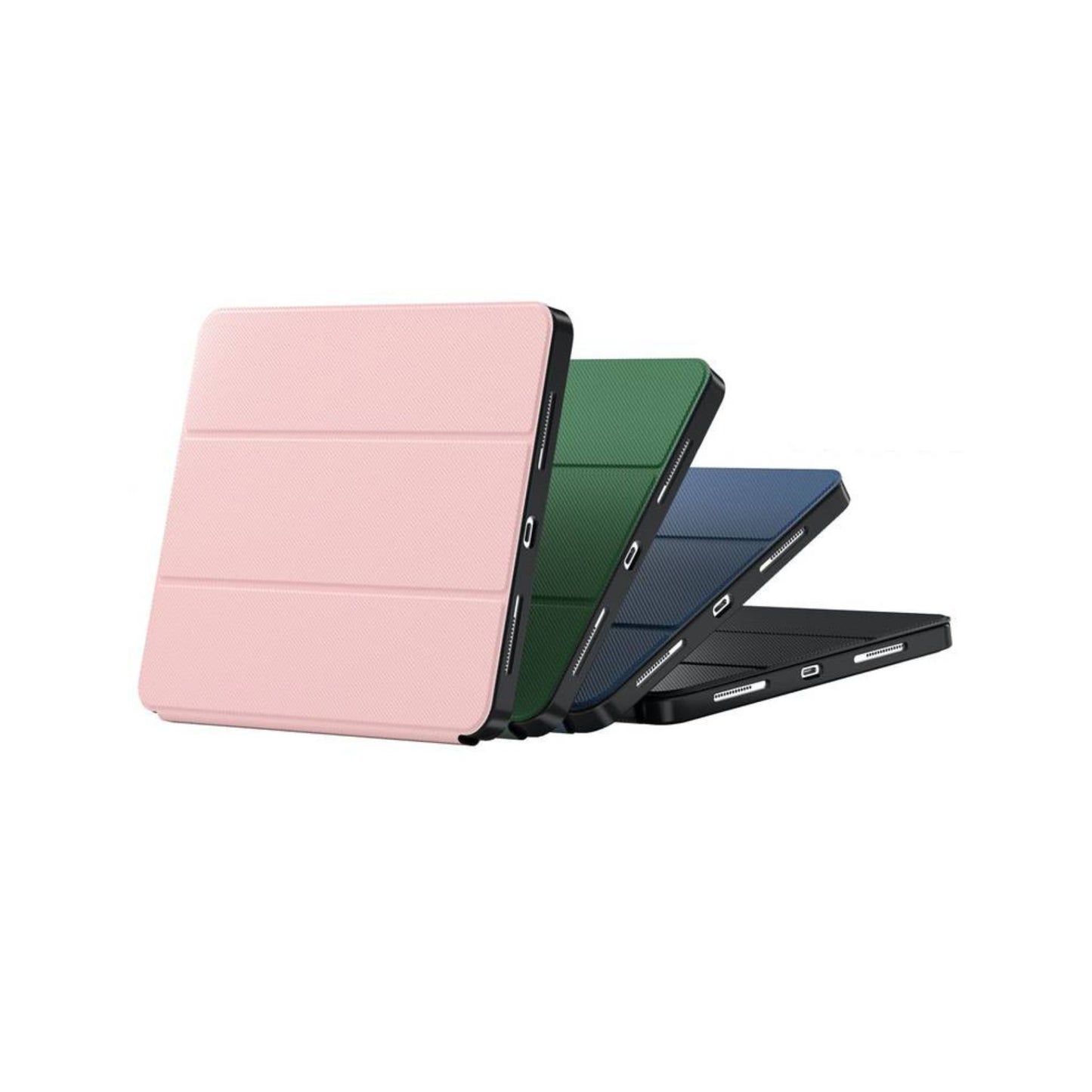 Green Lion Hogo Premium Case with Pencil Holder for iPad Air 11", Ultra Slim Fit, Stable Tri-Fold Stand, Built-in Pencil Holder, Magnetic Smart Cover, Auto Sleep/Wake - Pink