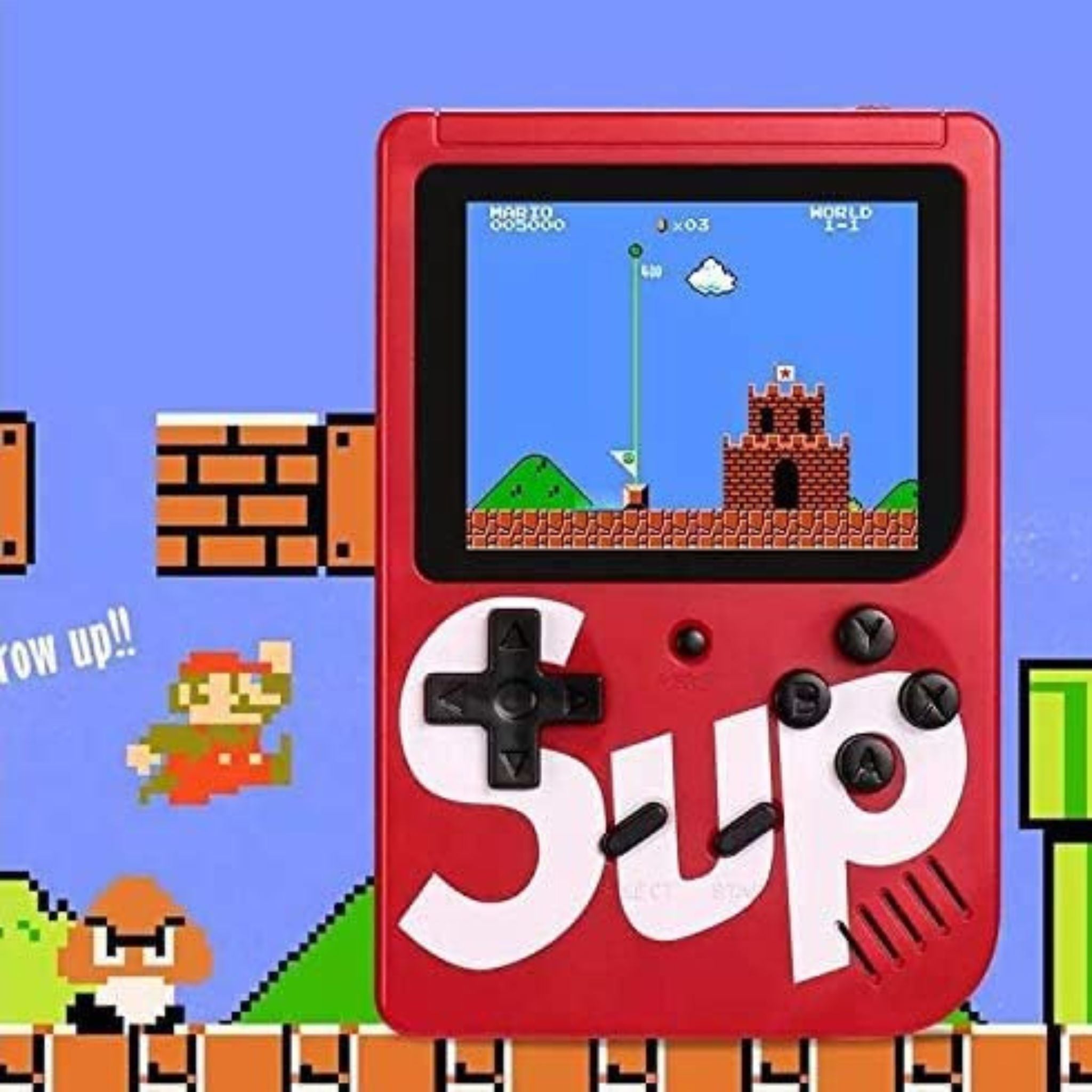 Sulfar Sup Game Box 400-in-1 Retro Portable Mini Handheld Game Console, 3.0" Display – Red