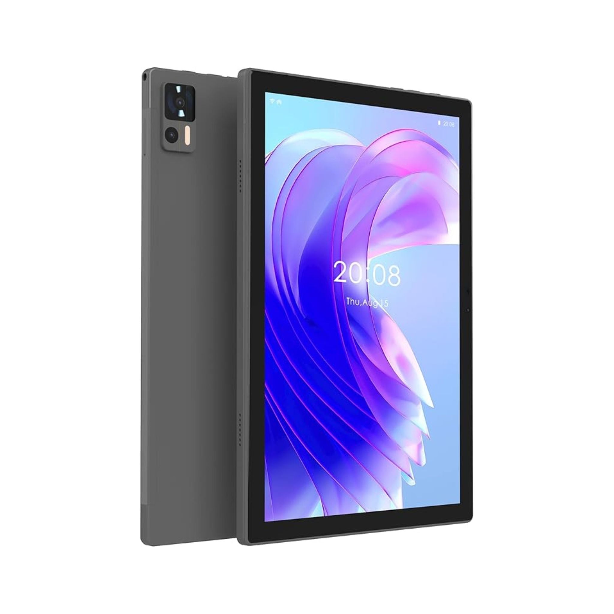 A 10.1-inch OTEETO tablet with a black case, showing the front screen display and dual cameras.
