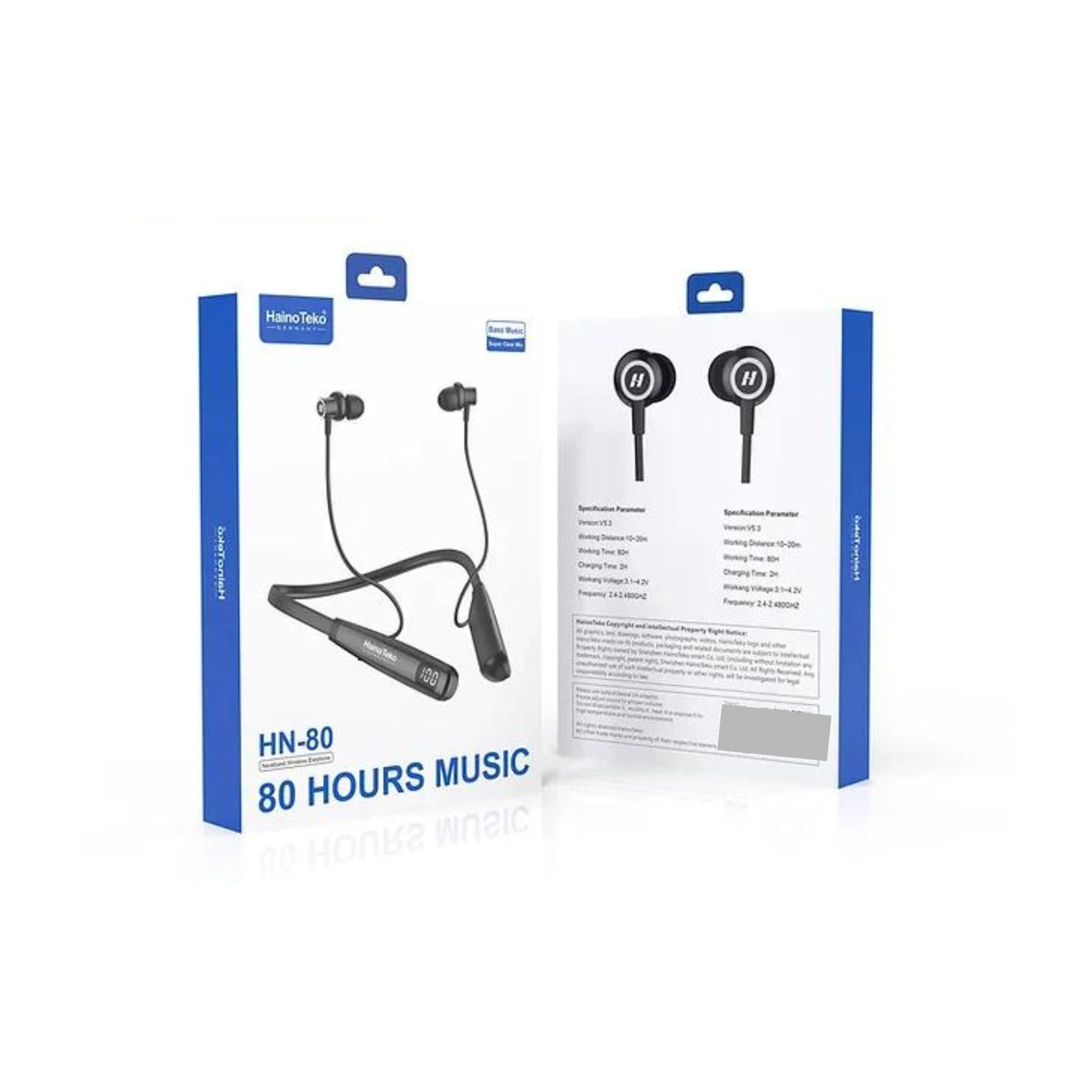 Haino Teko HN-80 Neckband Wireless Earphones – Black