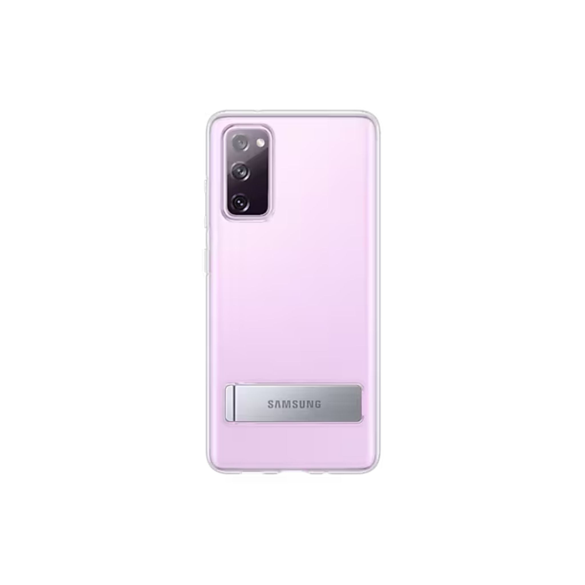 Samsung phone case with a pink gradient on a white background