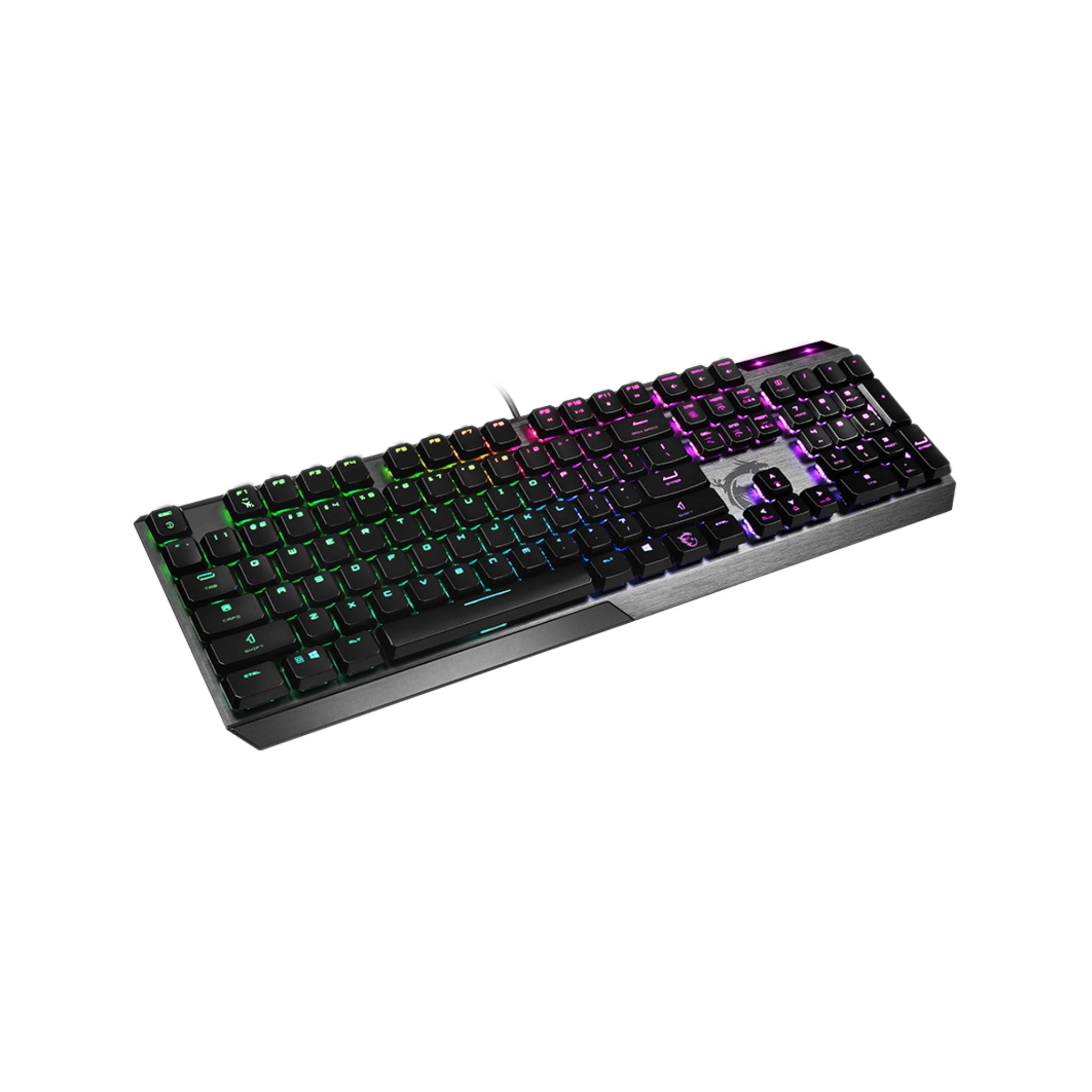 MSI Vigor GK50 Low Profile Gaming Keyboard, Backlit RGB LED, Kailh Mechanical Switches, Aluminum