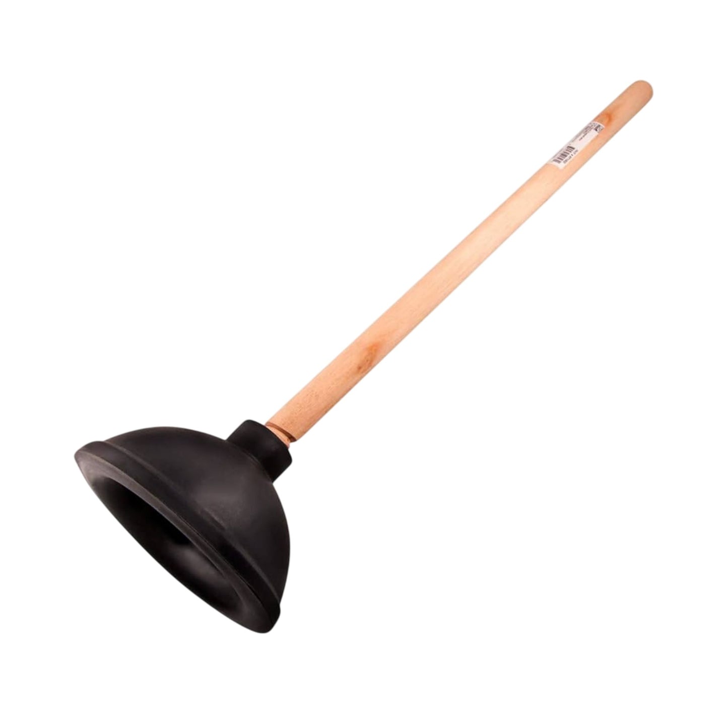 HENLEE PLUNGER BLACK 15 CM WITH WOODEN HANDLE