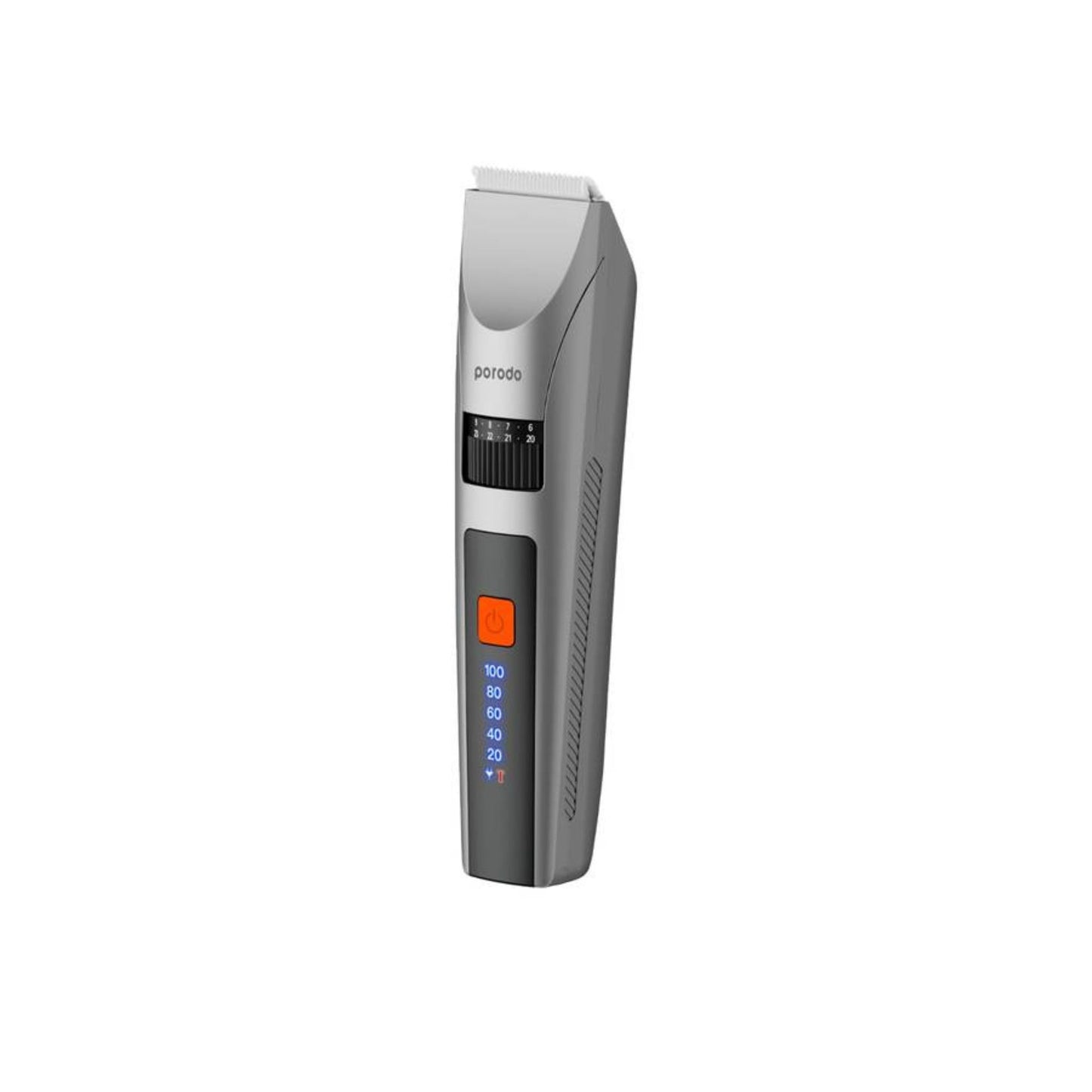 Porodo LifeStyle Rechargeable LED display Hair Clipper With Two Cutting Modes 1200mAh_Grey