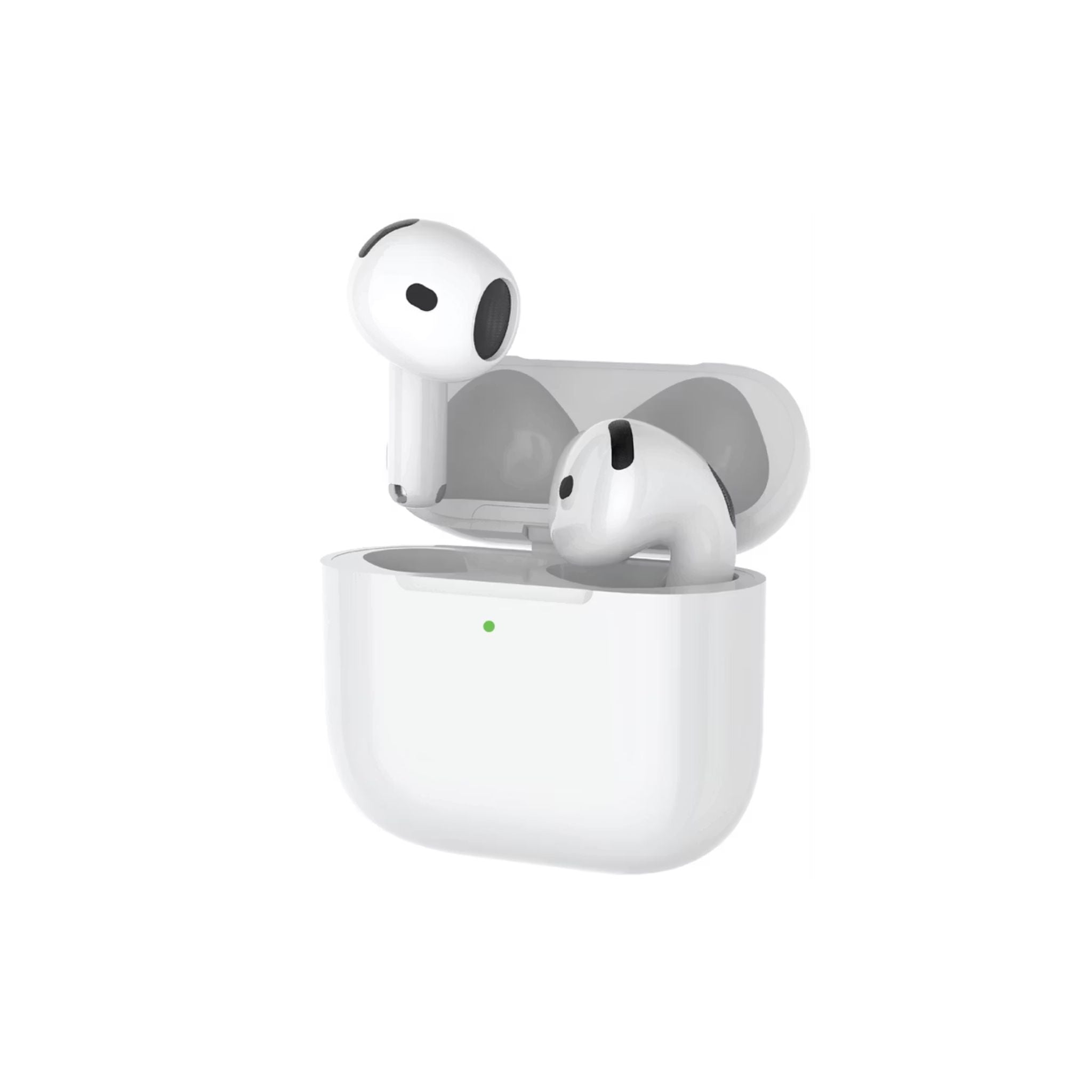 Porodo Soundtec Earbuds Gen 4 with Environmental Noise Cancellation, 5 Hours Play Time, 25m Transmission Range, Touch Control, Wireless Charging - White