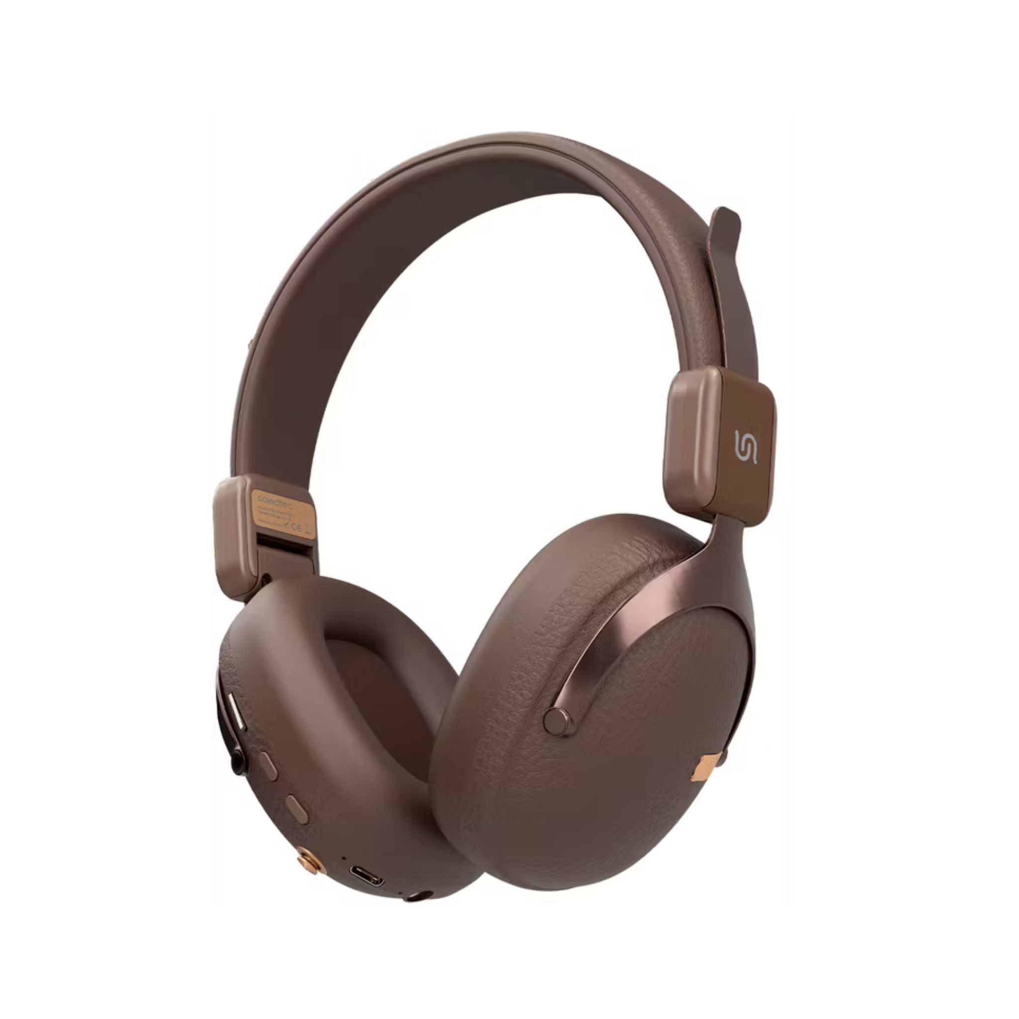 Porodo Soundtec Onyx Sonic Wireless Headphones – Noise Reduction, Bluetooth 5.4, Type-C Charging, 2H Charge, 18H Playtime, 10m Range, Game & EQ Modes, TF Card Support, Foldable, Multi-Function Controls-Brown