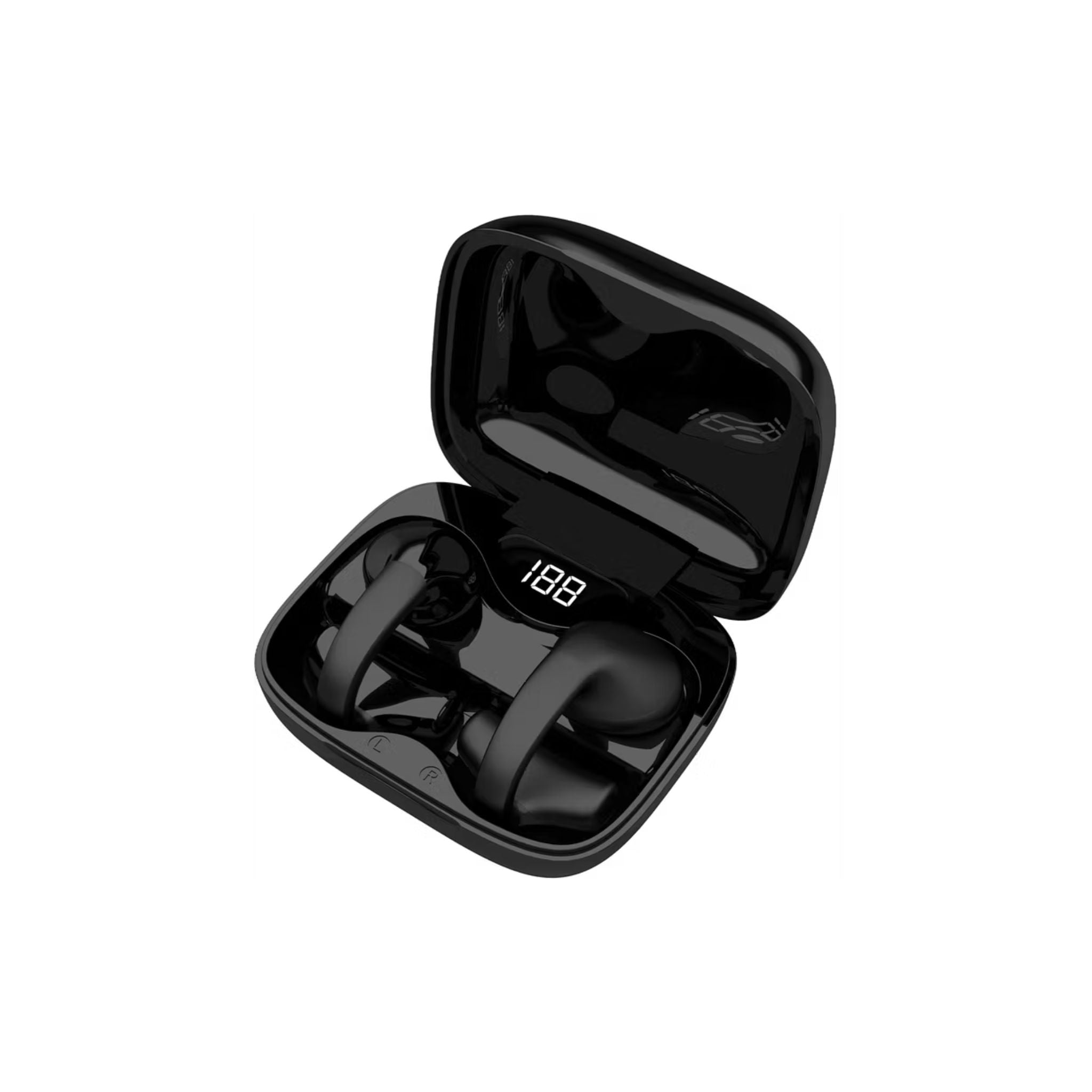 Porodo Soundtec TWS Ear Clip, 10m Transmission Range, Bluetooth V5.3, Up to 24 Hours Play Time, 300mAh Battery Capacity - BlackPorodo Soundtec TWS Ear Clip, 10m Transmission Range, Bluetooth V5.3, Up to 24 Hours Play Time, 300mAh Battery Capacity - Black