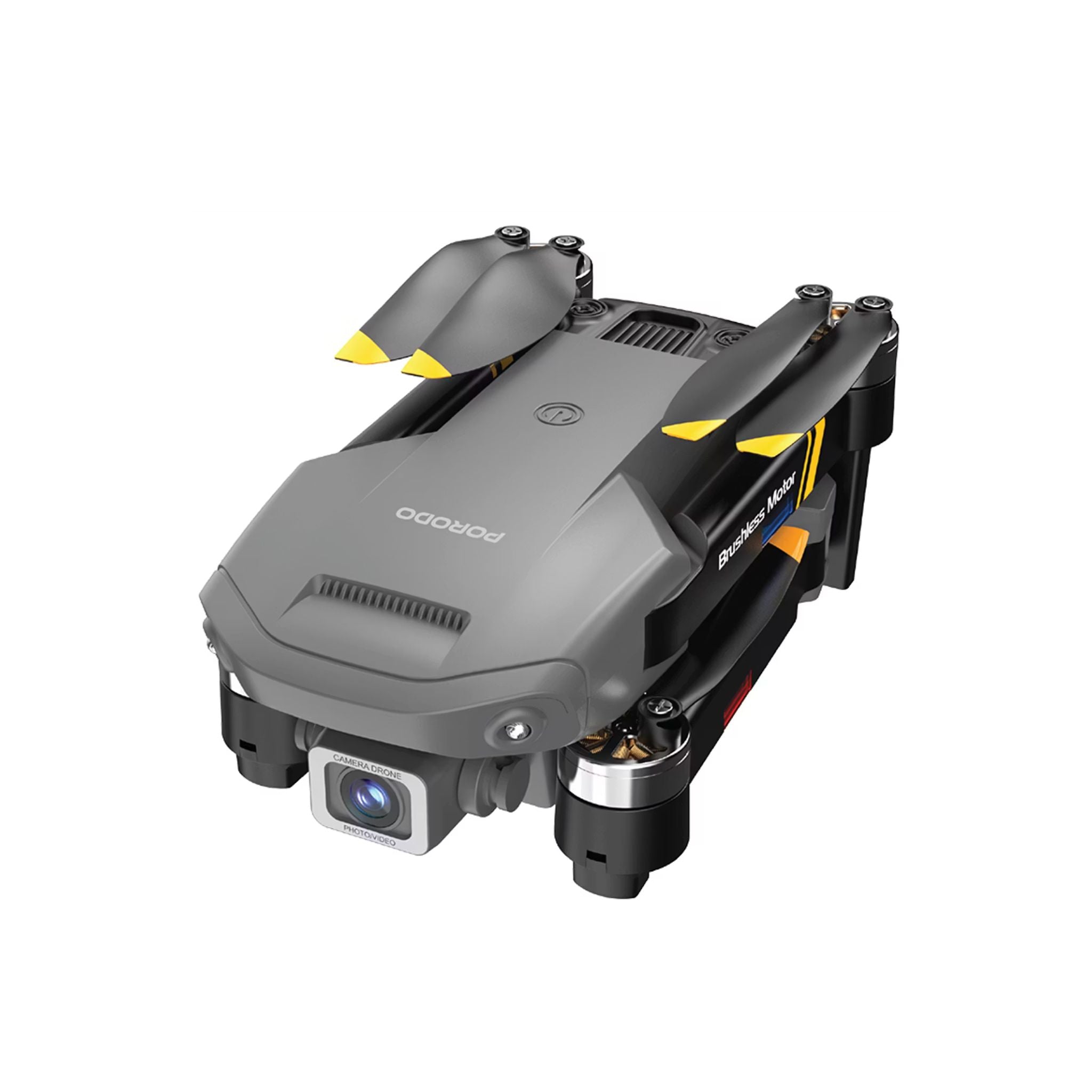 Porodo Aero View Drone with 120m Operational Distance, 360° Flip and Roll, Easy Takeoff & Landing, Up to 12 Minutes Flight Time, 10Km/h Max Speed, 120 Minutes Charging Time - Black