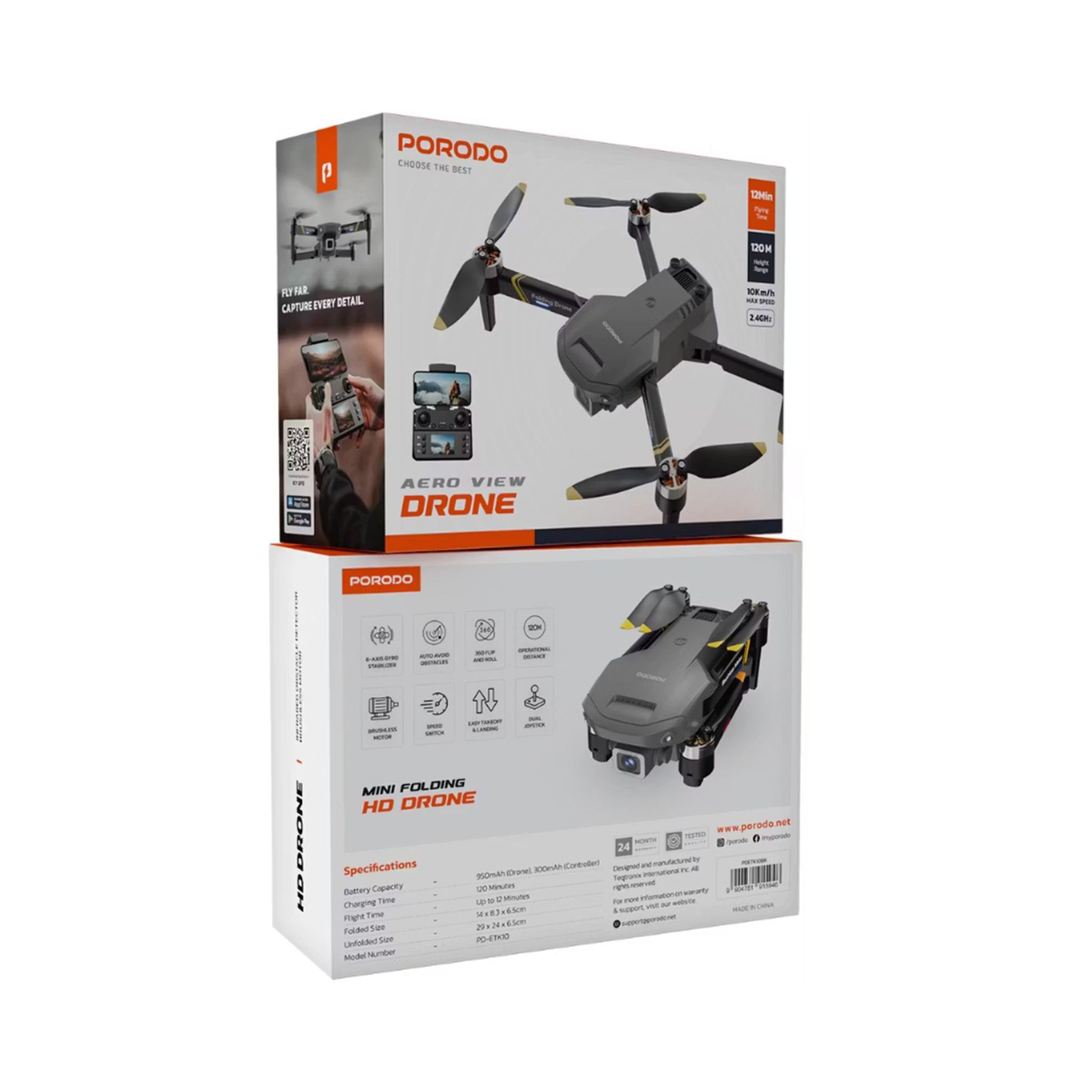 Porodo drone packaging on a white background