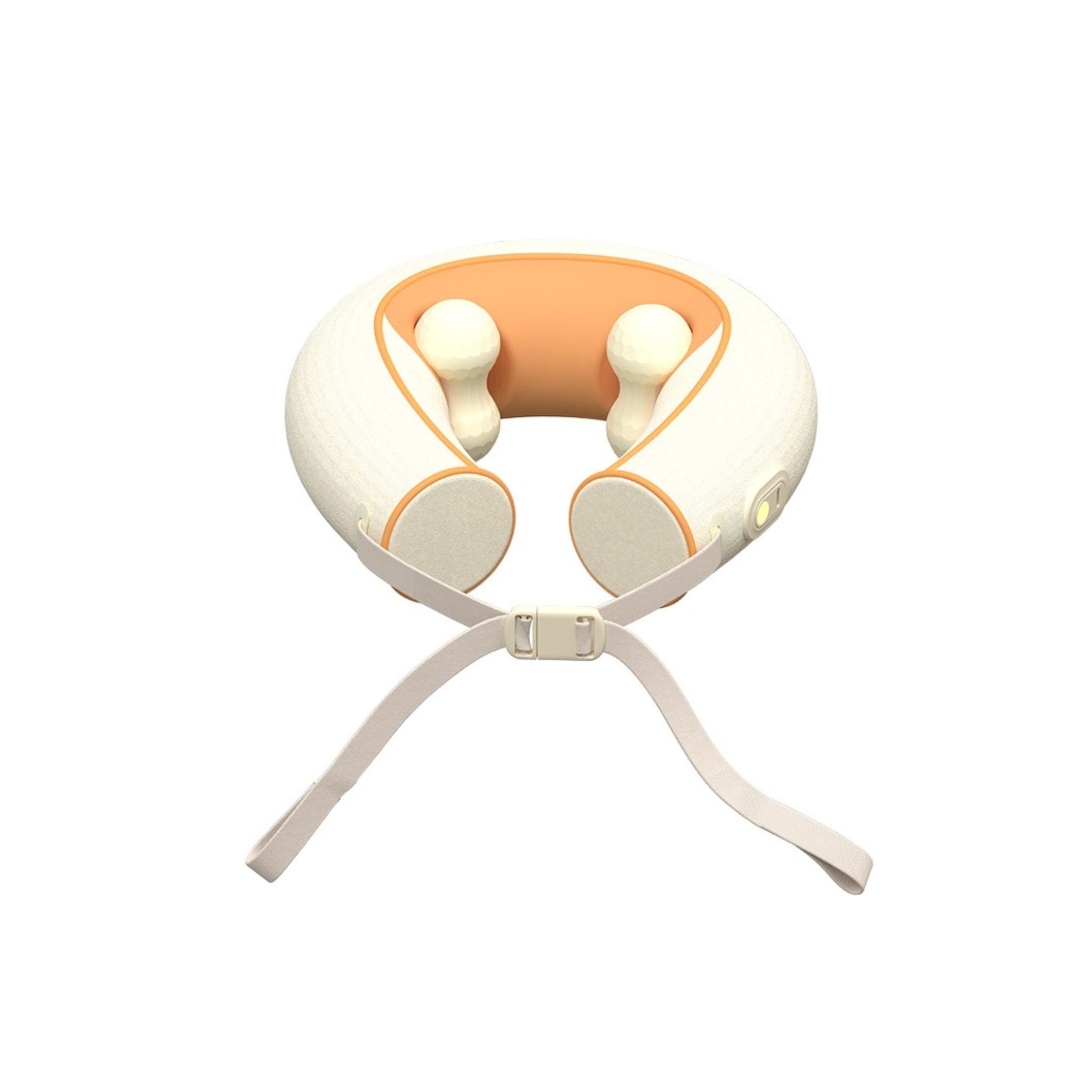 Porodo 5D Deep-Kneading Shiatsu Neck Massager 1800mAh Battery, Hot Compress, Deep Relaxation, Secure Adjustable Strap, Massage Modes, Skin-Friendly Materials, Type-C Charging - Yellow