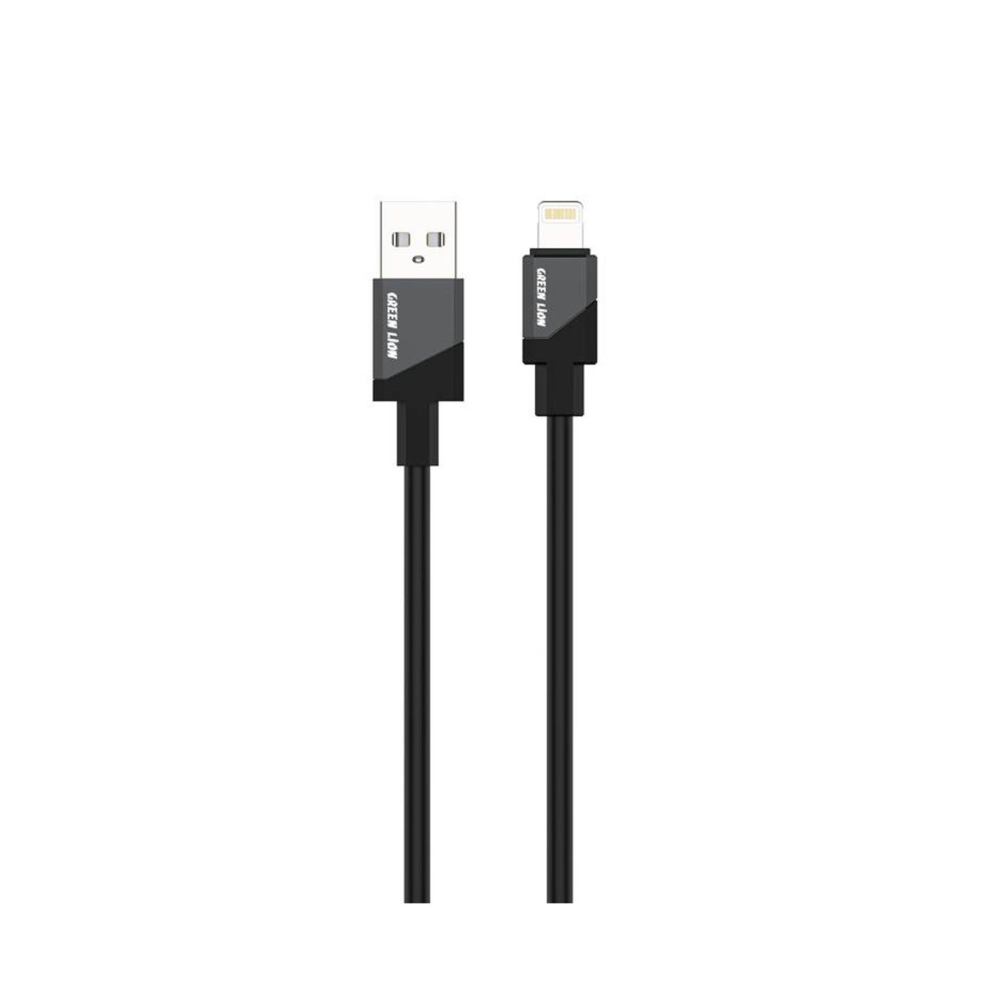 Green Lion USB-A to Lightning Silicone Cable 1m 12W - Black