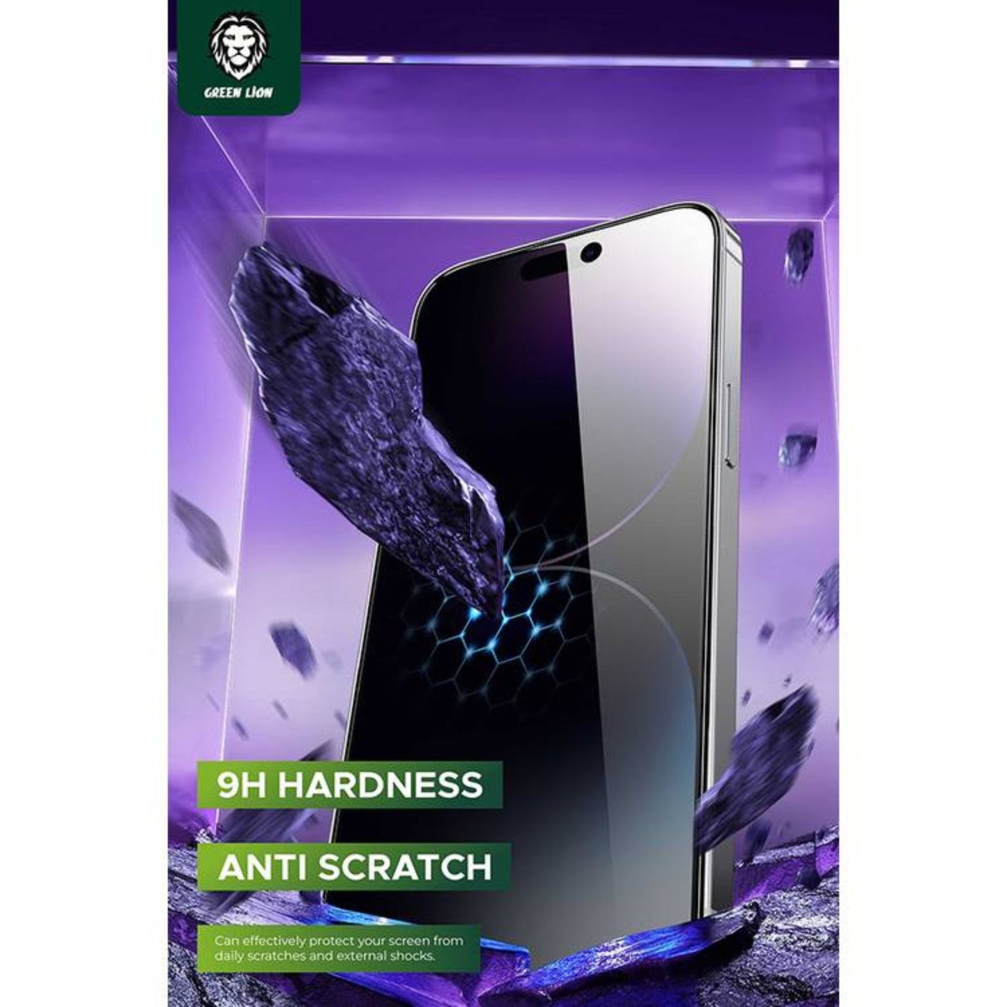 Green Lion 9H Steve Privacy Screen Protector for iPhone 15 Pro, Anti-Peeping for Side View Blocking, Anti-Fingerprint & Anti-Scratch, Grease Resistance, Bubble-Free Installation - Black