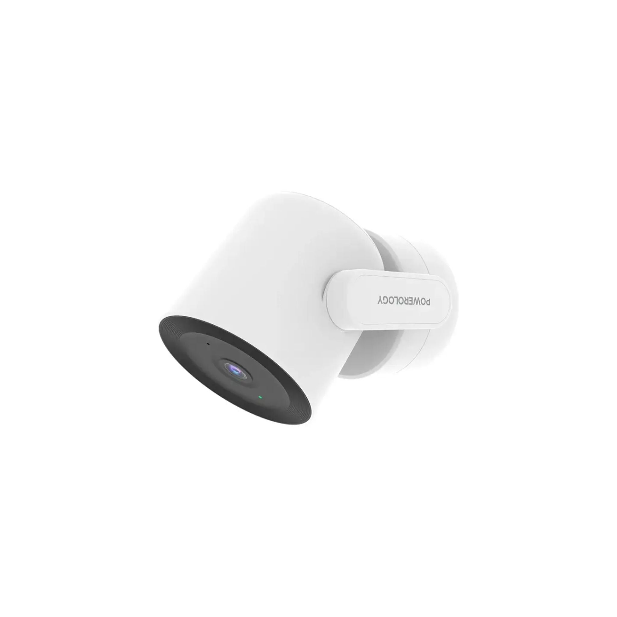 Powerology Indoor PTZ Smart Camera with AI Advanced Motion Detection, 4MP Resolution, Two-Way Audio, One-Touch Video Calling, Up to 10m Infrared Night Vision, 180° Tilt Range, 355° Pan Range, Type-C Input Port, 2.4GHz Wi-Fi, Cloud & Local Storage - White