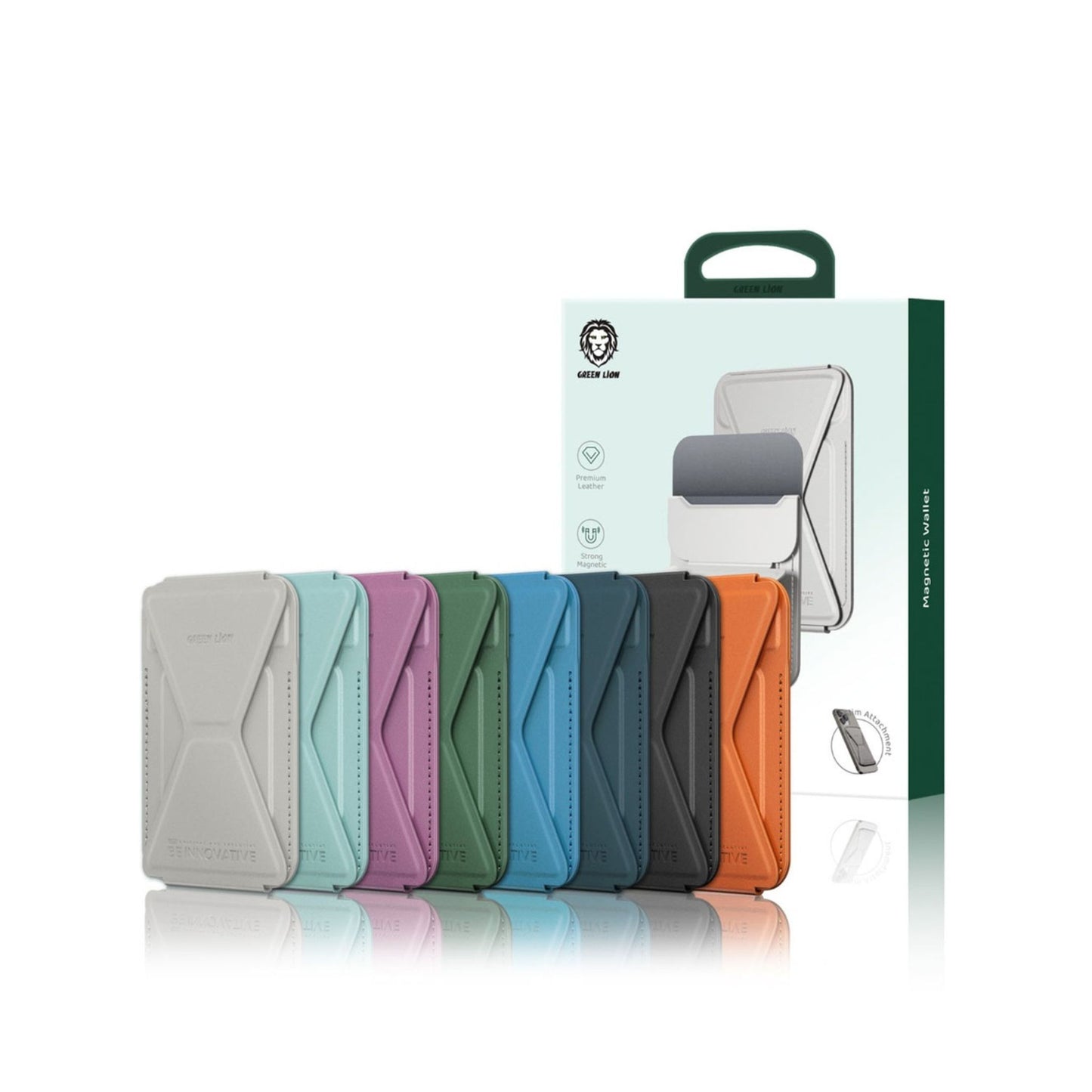Green Lion Magnetic Wallet MagSafe Compatible - Titanium Blue