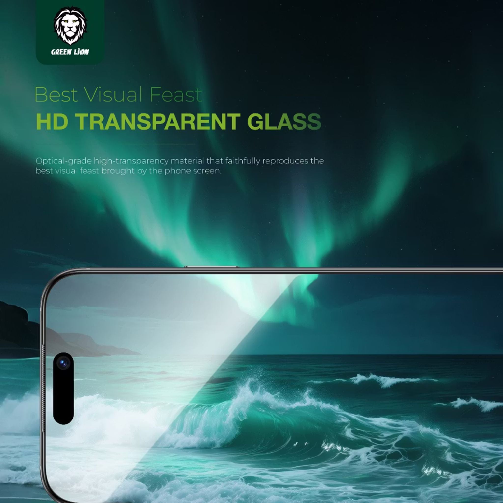 Green Lion Picasso 3D Glass for iPhone 17 Pro Max, Alignment Tray, HD Clear Glass, Anti-Fingerprint, 9H Hardness, Anti-Scratch, Bubble Free - Clear