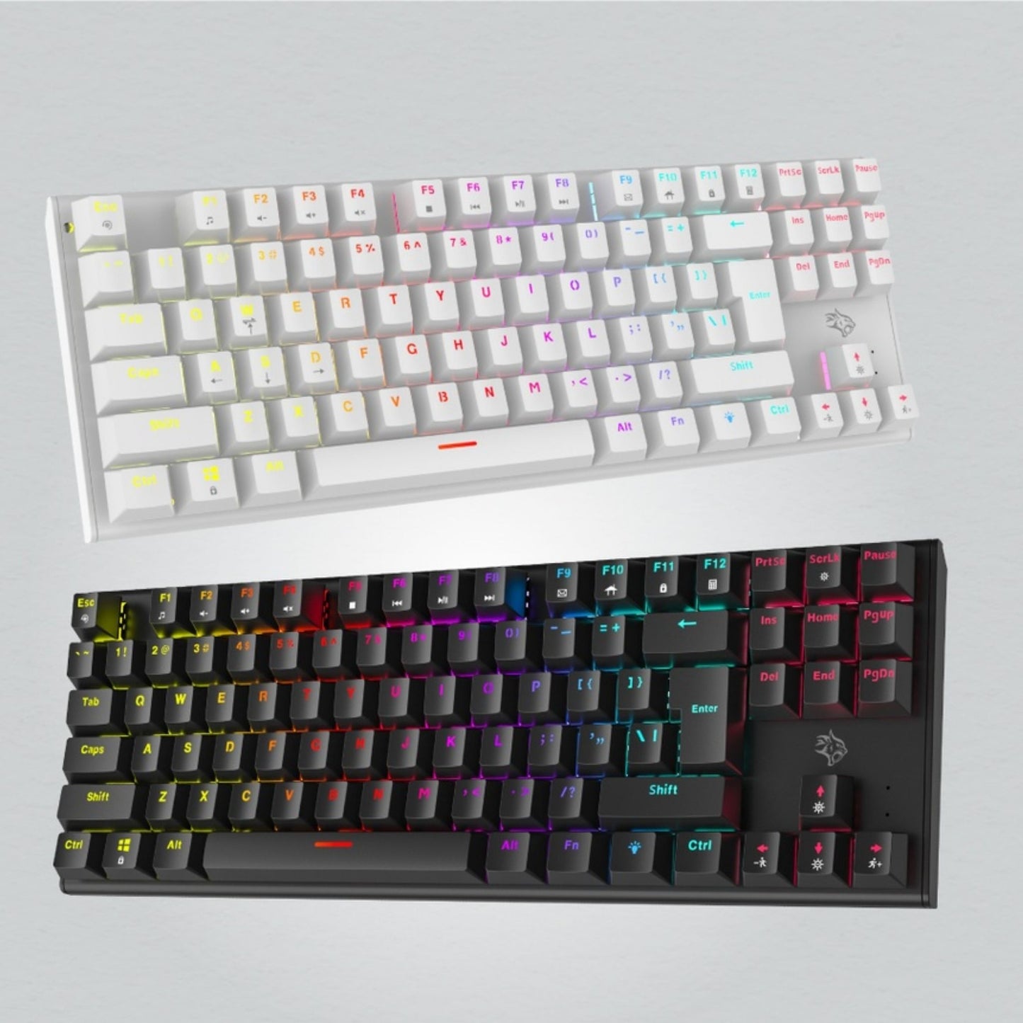 Porodo Gaming Mechanical keyboard with suspending keycaps - White