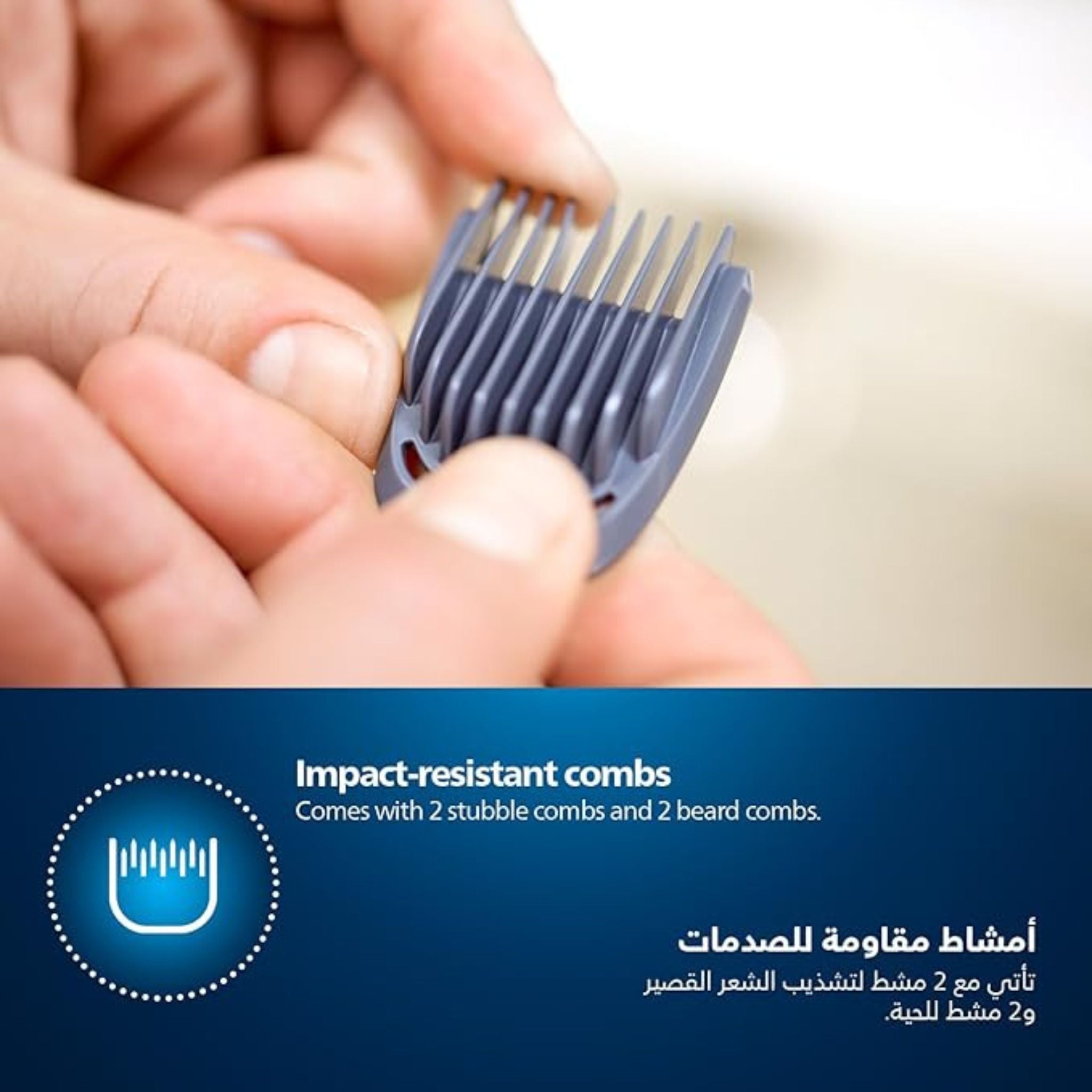 PHILIPS Multigroom Series 3000 for Face, 6-in-1 Grooming Kit for beard, moustache, nose & ear hair, cordless, 60 min runtime, 16h full charging time,Black