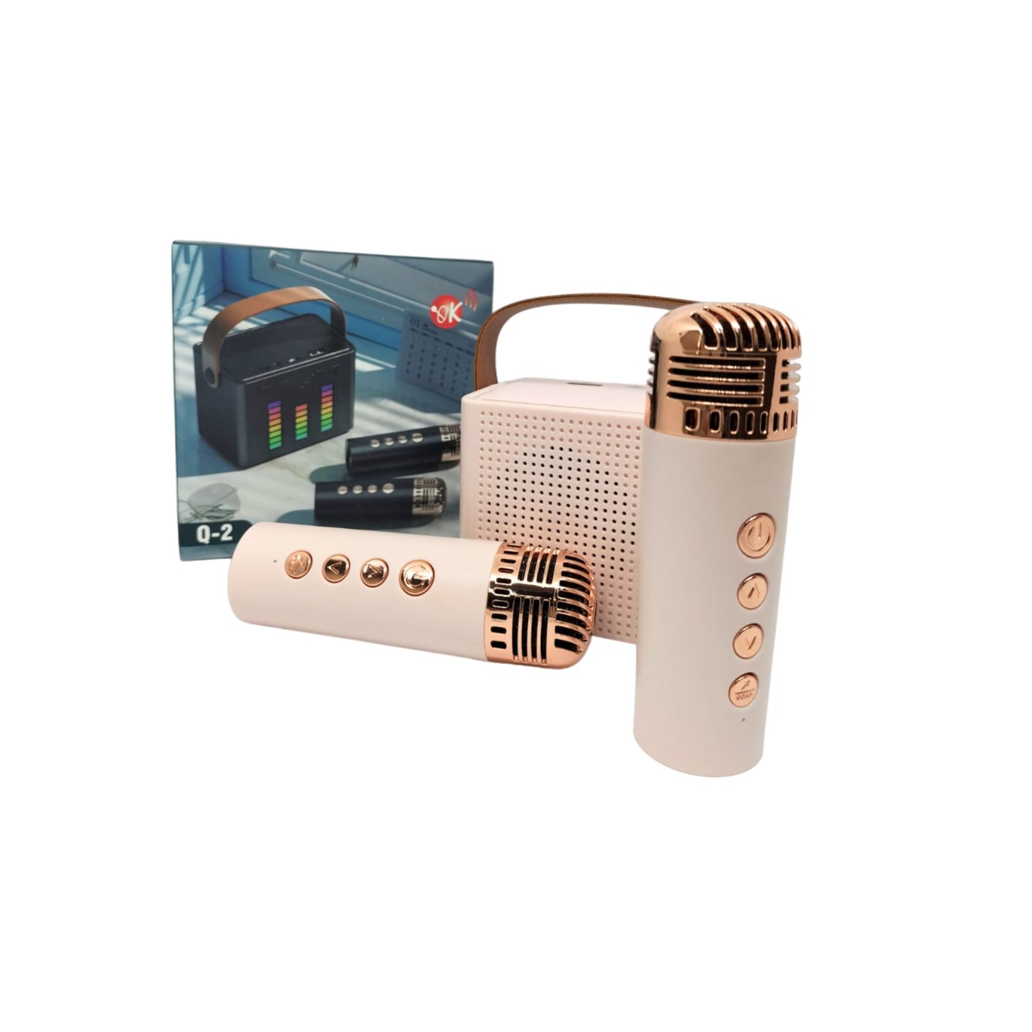 Bluetooth Karaoke Speaker with 2 Wireless Microphones PA Speaker System for ndoor Outdoor Party, Family Party Singing