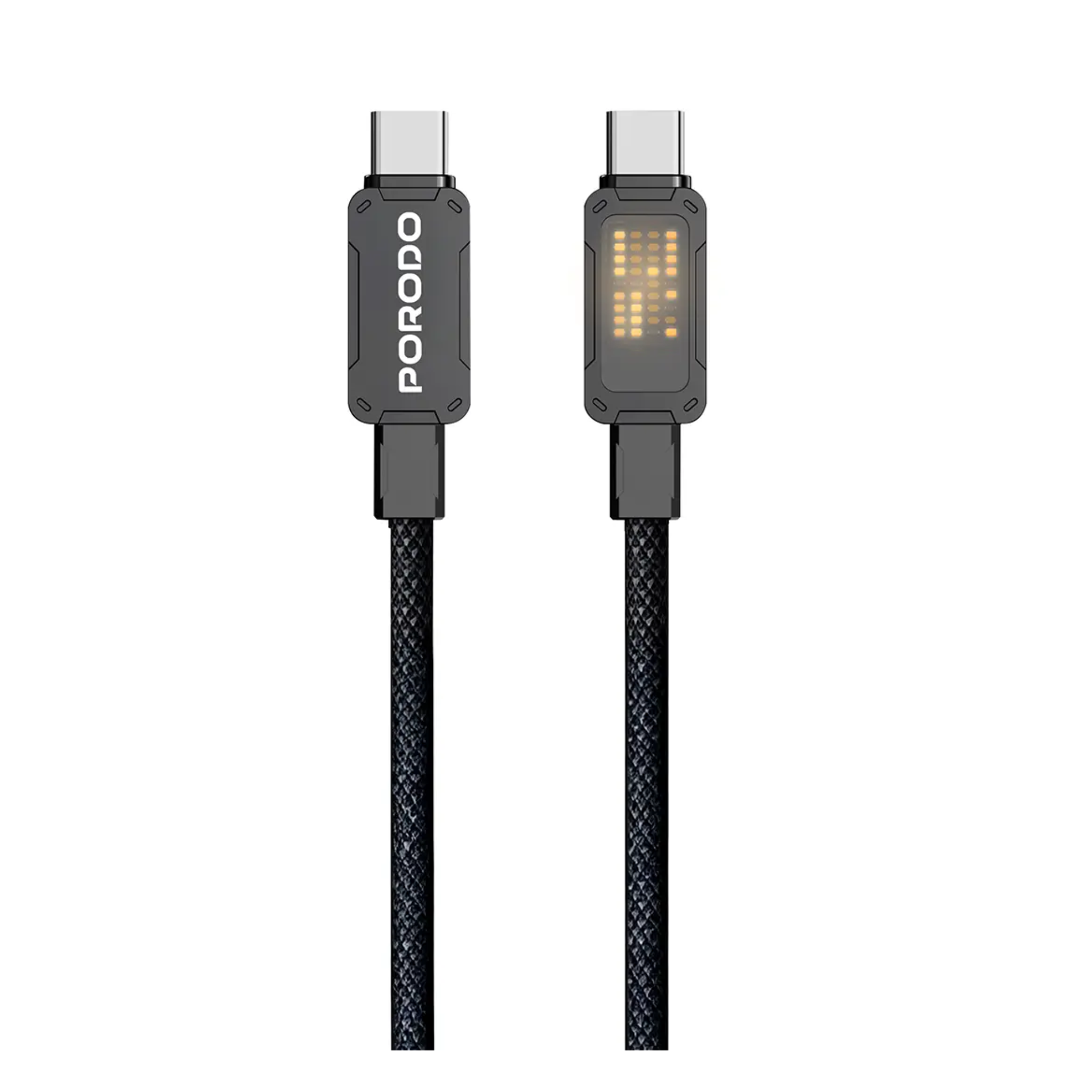 PORODO USB cable with connectors on a white background