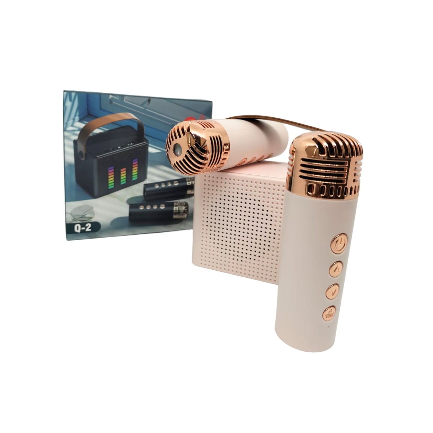 Bluetooth Karaoke Speaker with 2 Wireless Microphones PA Speaker System for ndoor Outdoor Party, Family Party Singing