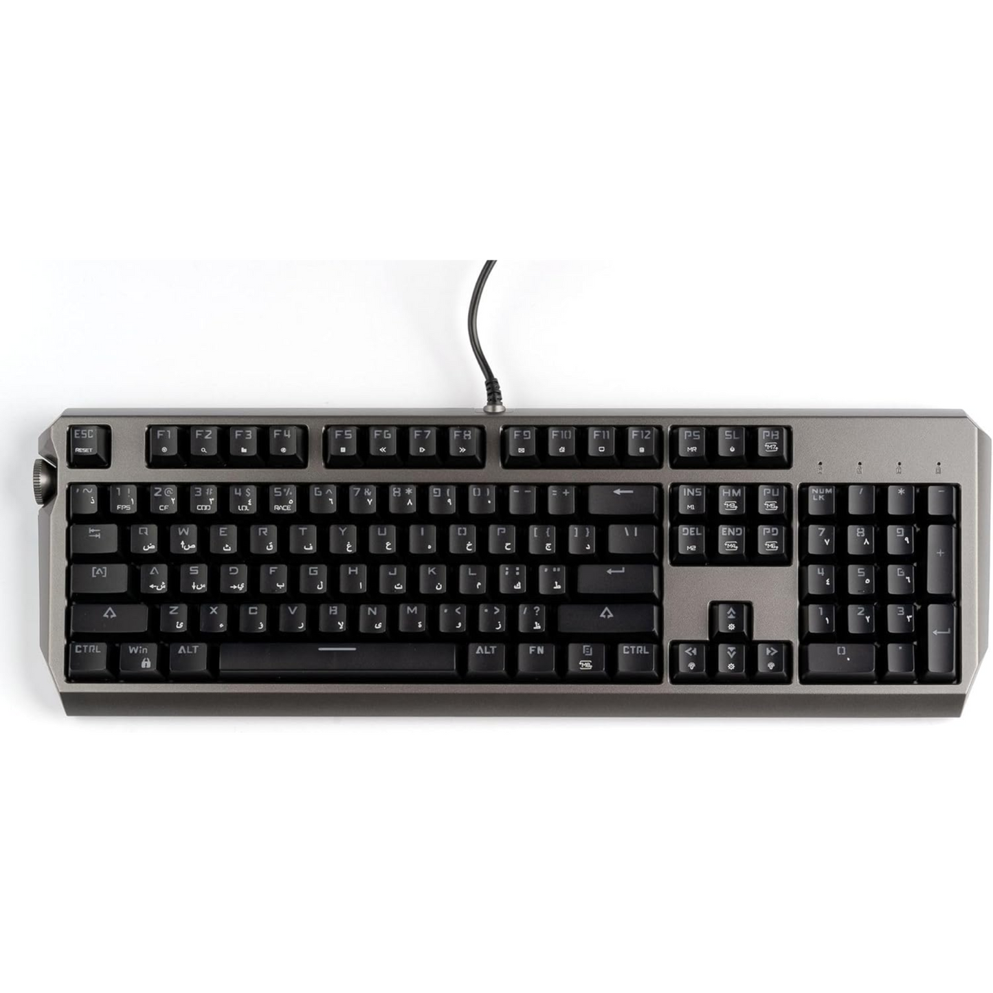 Porodo Gaming Wired Mechanical Gaming Keyboard with Gateron Pro Switch (Red) - Black