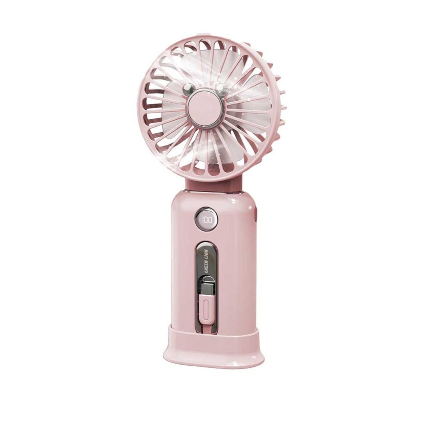 Green Lion Wind Mate Portable Power Bank & Fan_Pink