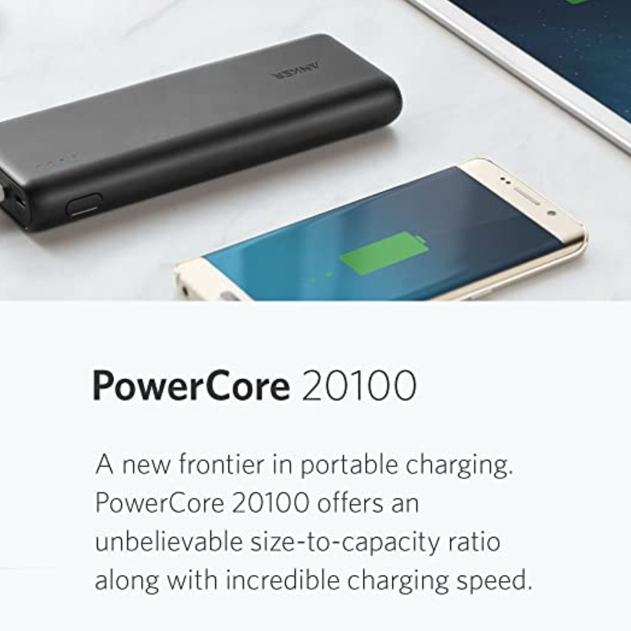 ANKER  PowerCore 20100 - 20000mAh Ultra High Capacity Power Bank- Black