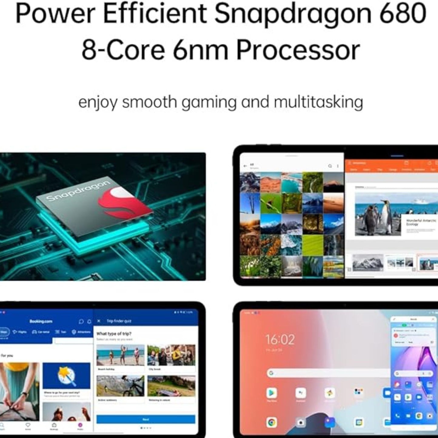 OPPO Pad Air, WiFi 5, 6.94mm Ultra Slim & Light Body, 2K Eye Care Display, Qualcomm Snapdragon 680 8 Core 6nm Processor, Smart Multitasking, 64GB 4GBRAM_Grey