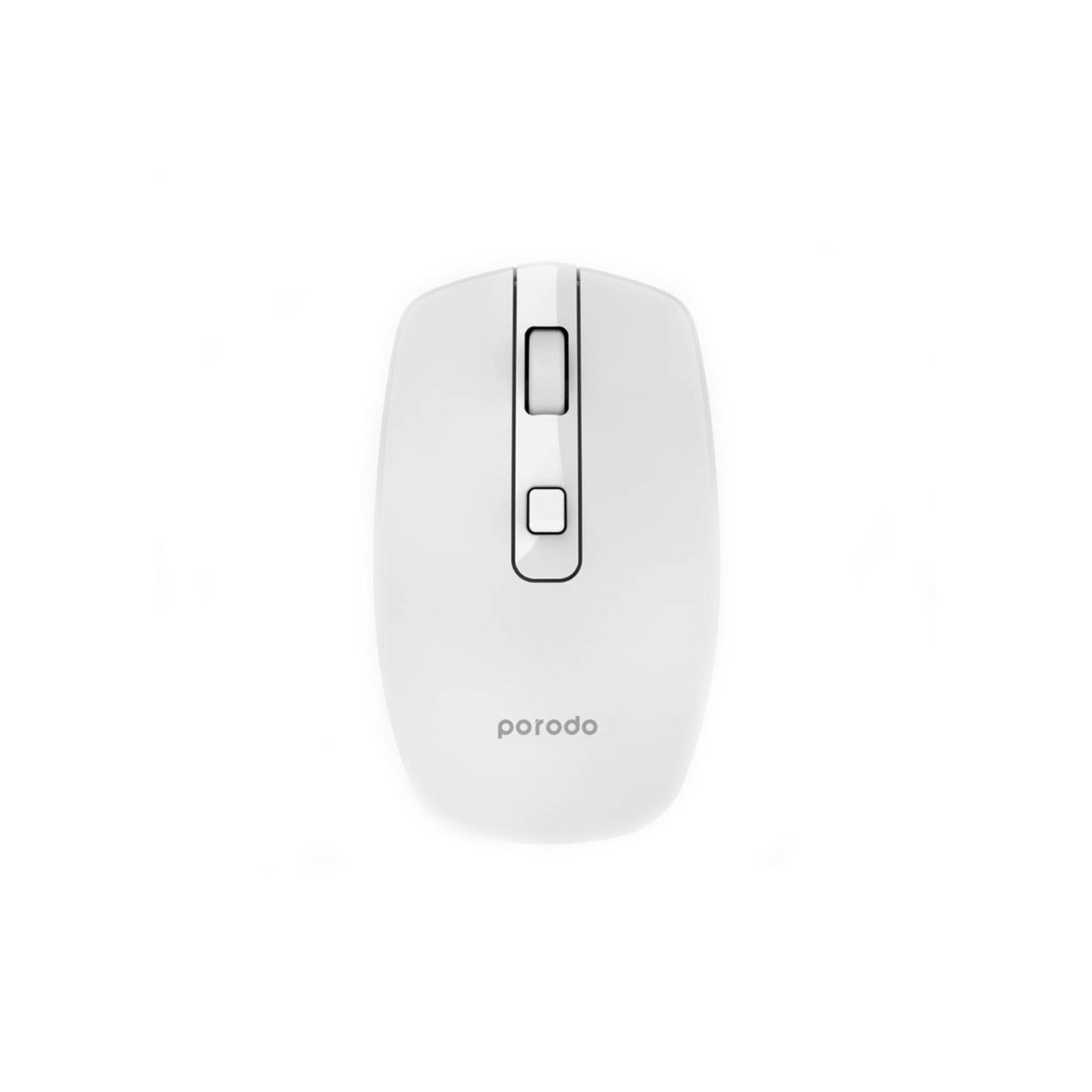 Porodo 2.4G Wireless and Bluetooth Rechargeable Mouse DPI 1600-White