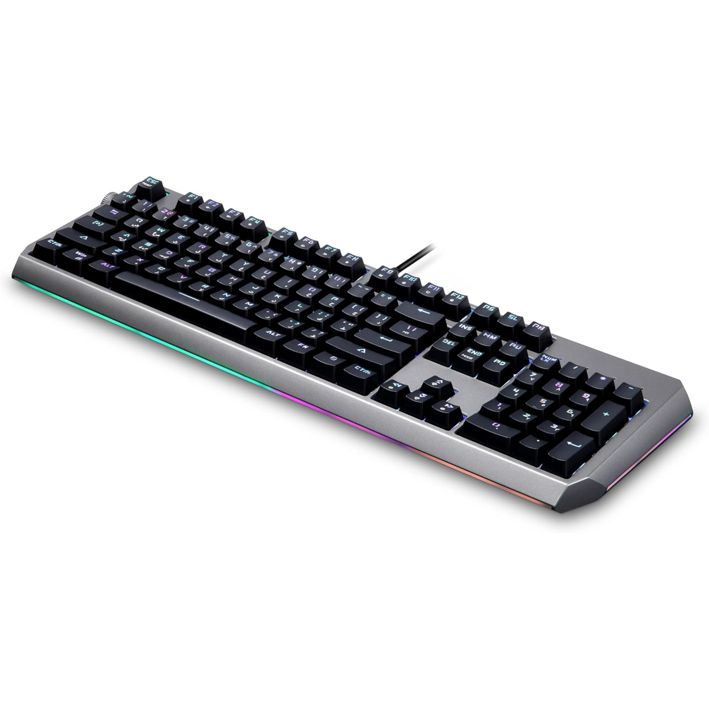 Porodo Gaming Wired Mechanical Gaming Keyboard with Gateron Pro Switch (Red) - Black