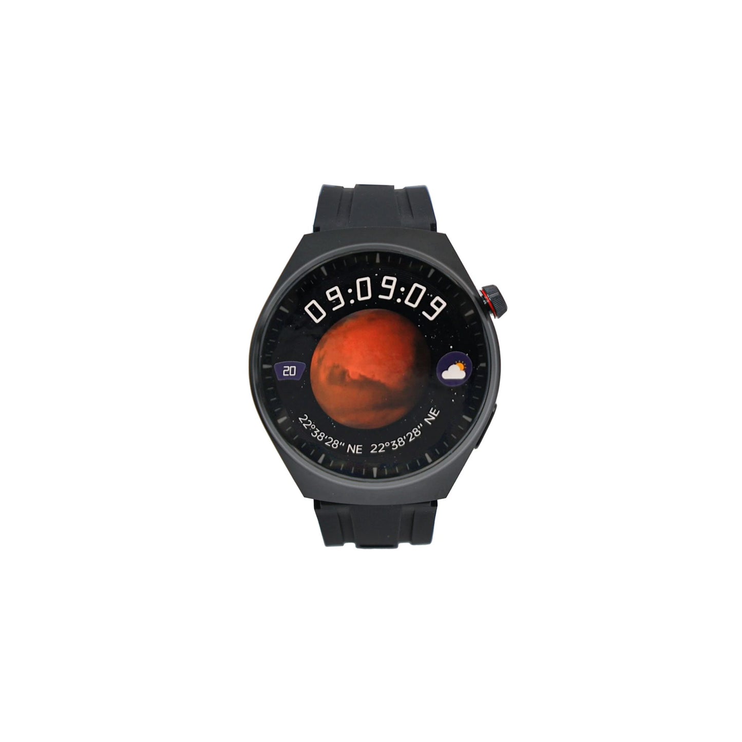 Homntel Germany Watch 4 Pro with 3 Straps HD IPS Amolded Display 480*480/490mAh Big Battery_Black