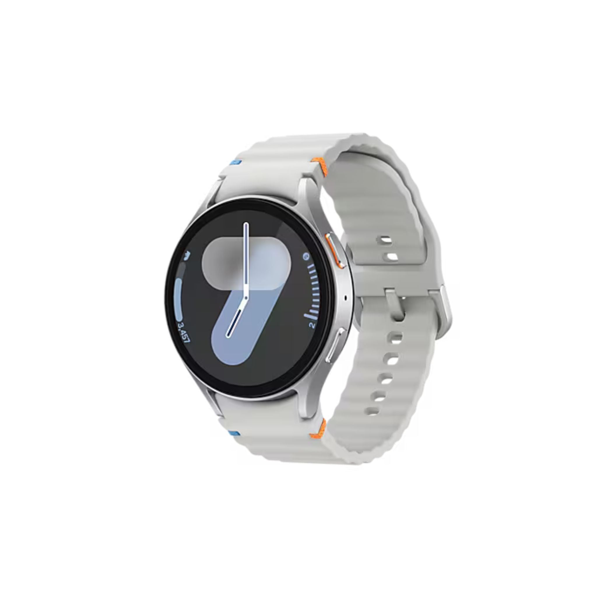 White smartwatch on a white background