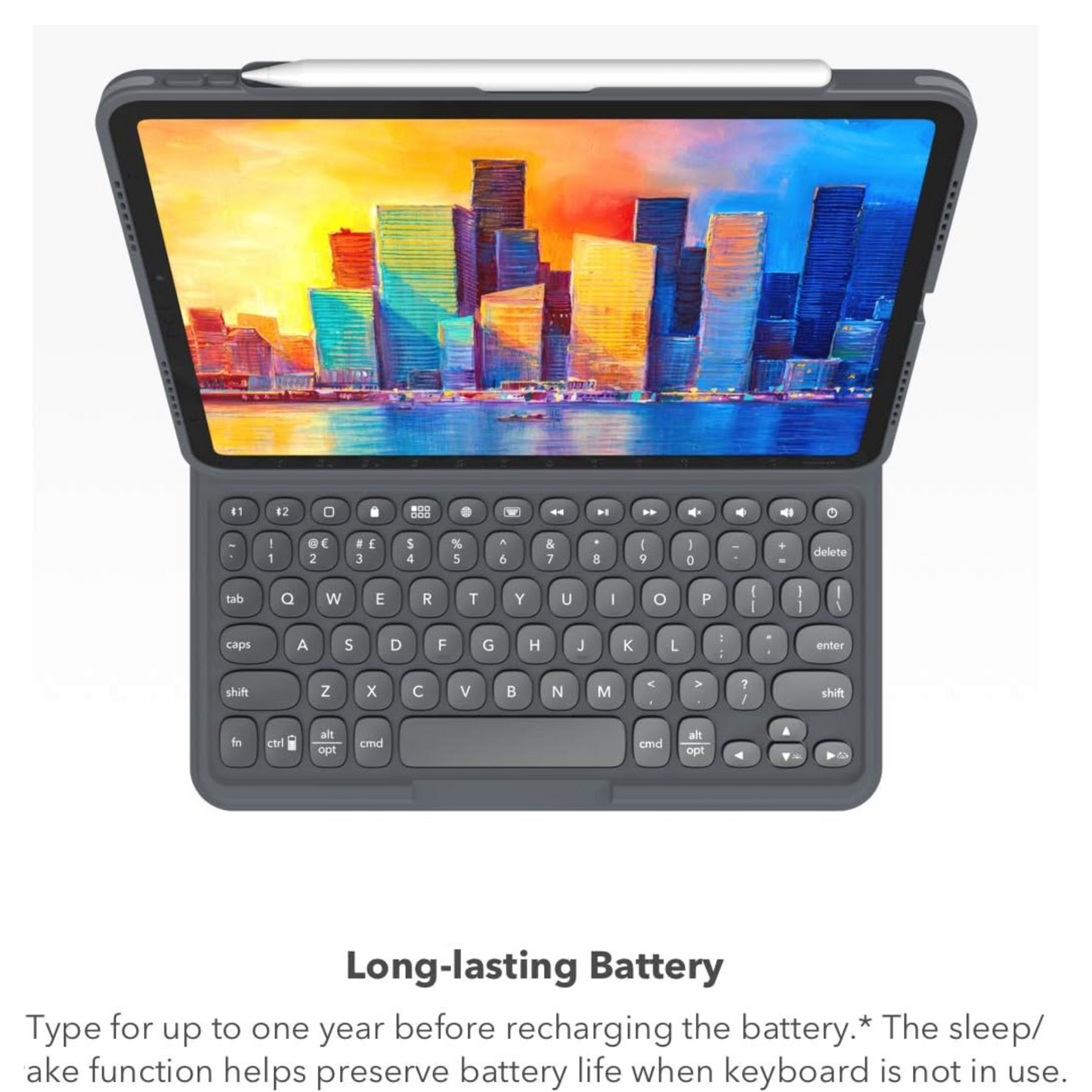 ZAGG Pro Keys Detachable Case and Wireless Keyboard for Apple iPad Pro 10.2", Multi-Device Bluetooth Pairing, Backlit Laptop-Style Keys, Apple Pencil Holder, 6.6ft Drop Protection, Lightweight, Black