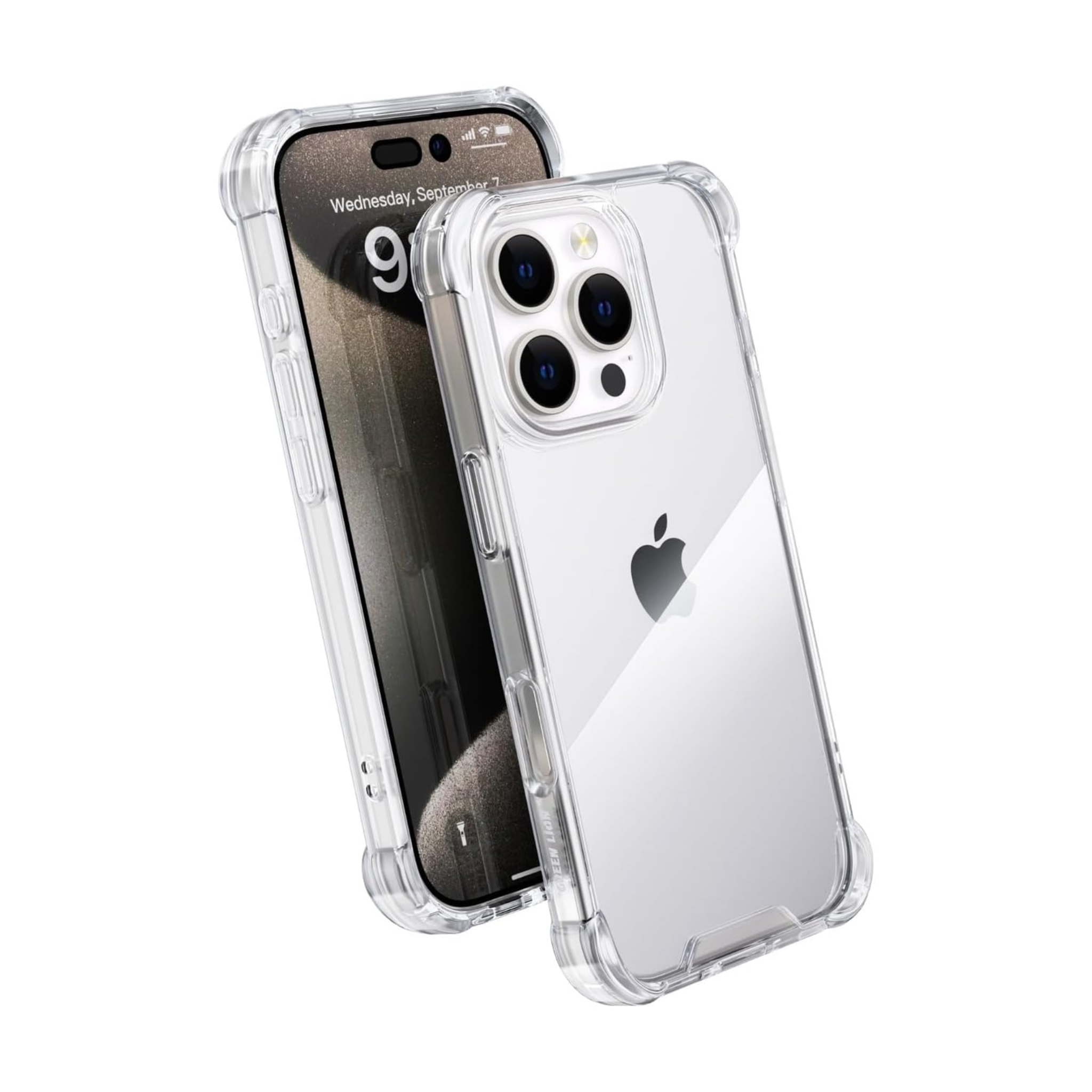 Green Lion Case For iPhone 16 Pro Anti-Shock Bumper Cover, Drop Protection, Camera Protection, Anti Scratch, Hybrid Protection, None-Yellowing Clear Cover, Comfortable Feel, Durable Build - Clear